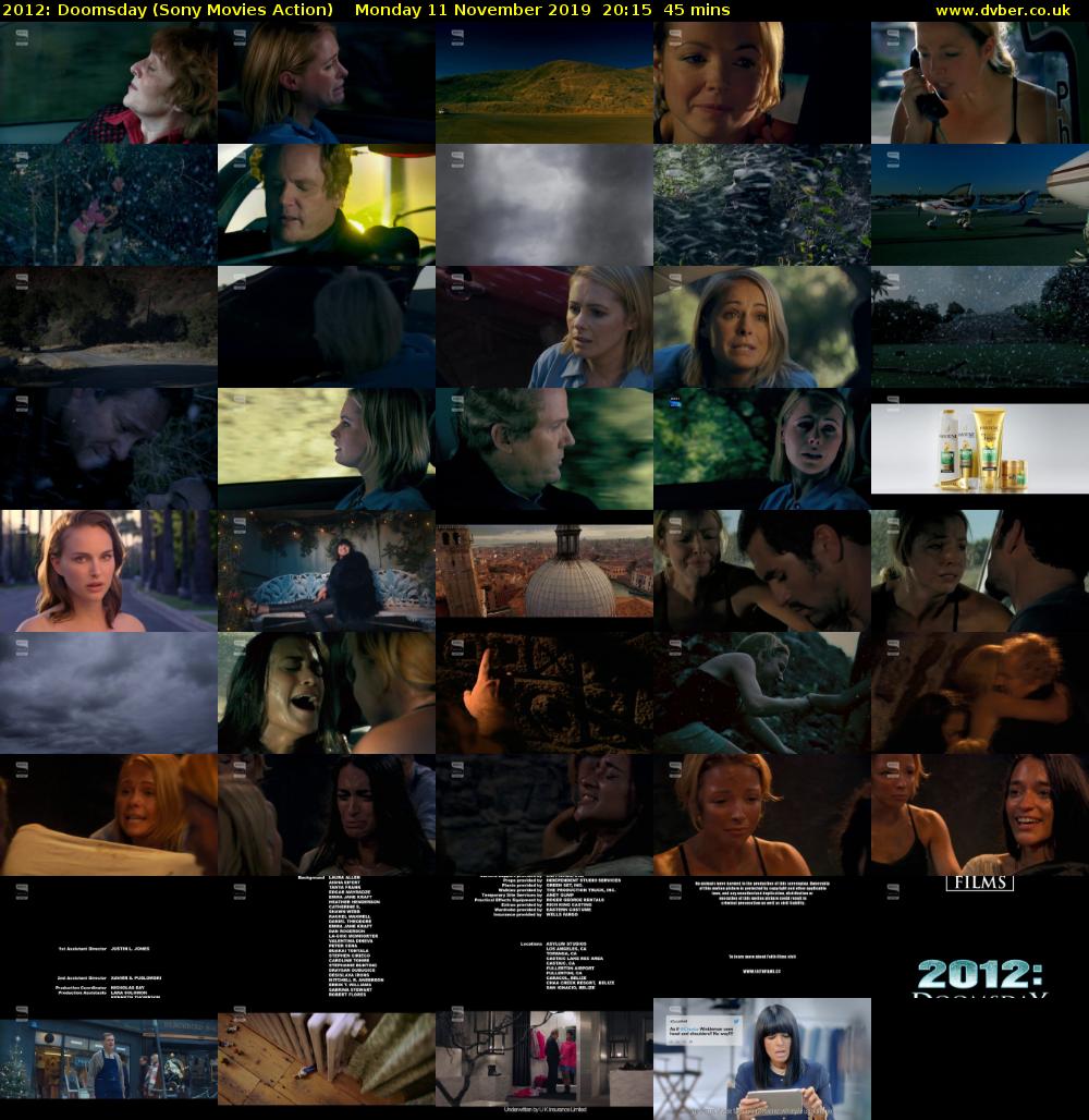 2012: Doomsday (Sony Movies Action) Monday 11 November 2019 20:15 - 21:00