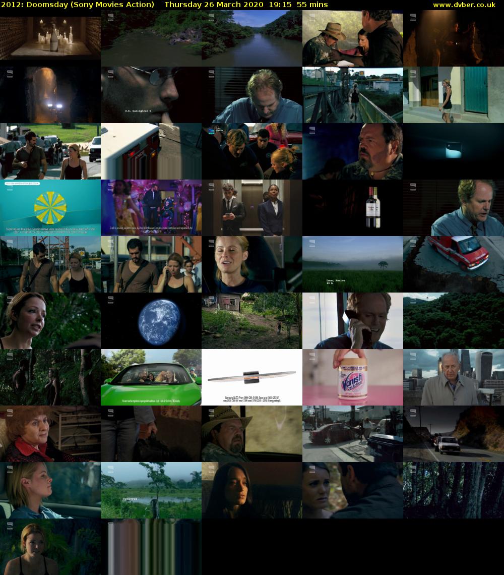 2012: Doomsday (Sony Movies Action) Thursday 26 March 2020 19:15 - 20:10