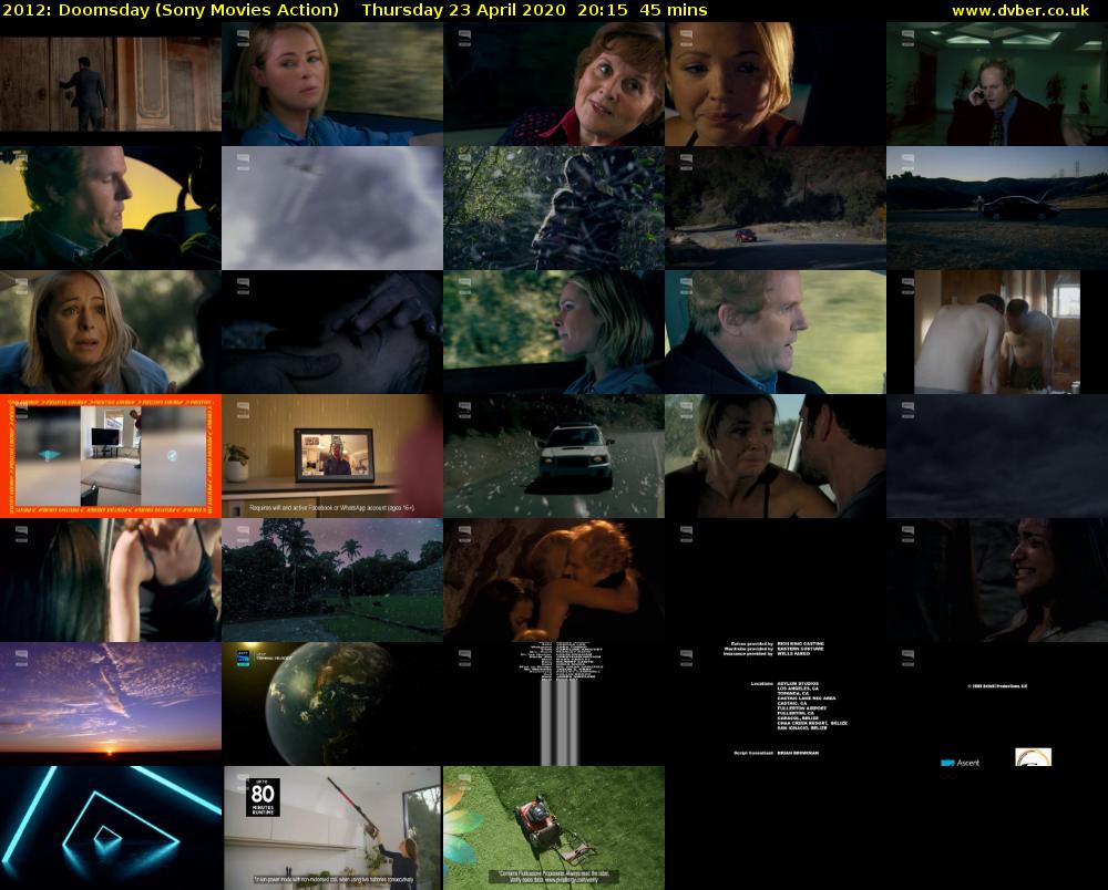 2012: Doomsday (Sony Movies Action) Thursday 23 April 2020 20:15 - 21:00