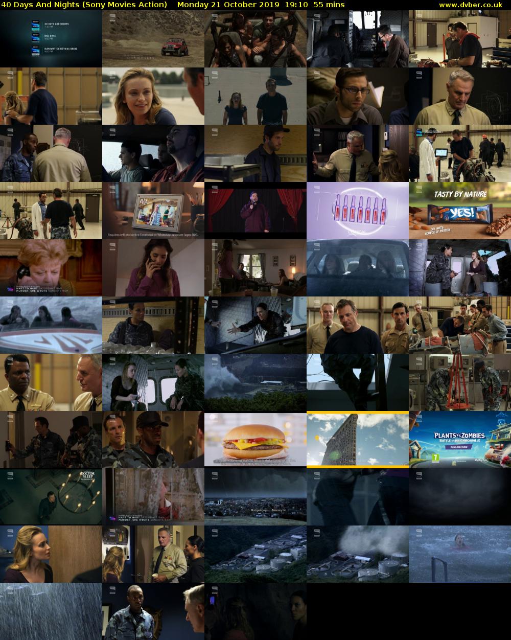 40 Days And Nights (Sony Movies Action) Monday 21 October 2019 19:10 - 20:05