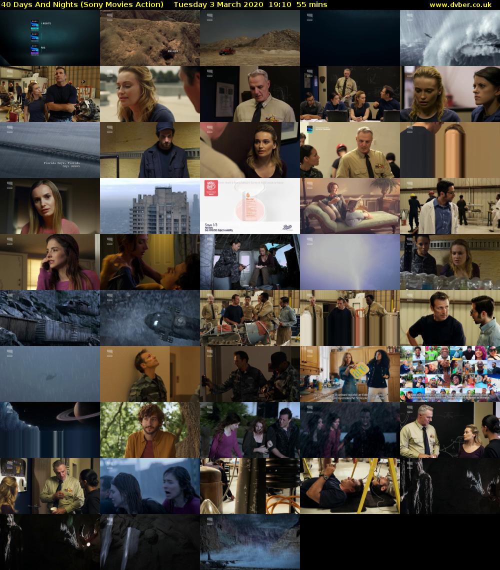 40 Days And Nights (Sony Movies Action) Tuesday 3 March 2020 19:10 - 20:05