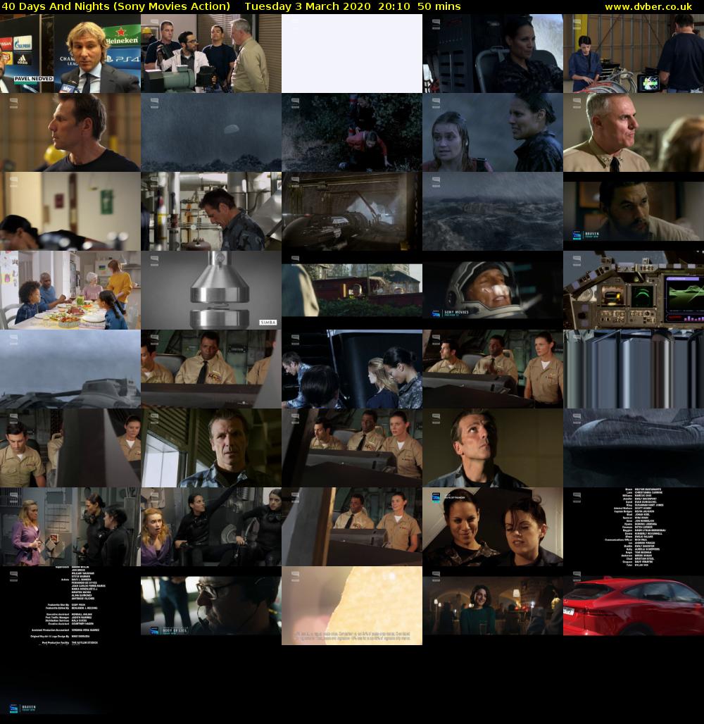40 Days And Nights (Sony Movies Action) Tuesday 3 March 2020 20:10 - 21:00