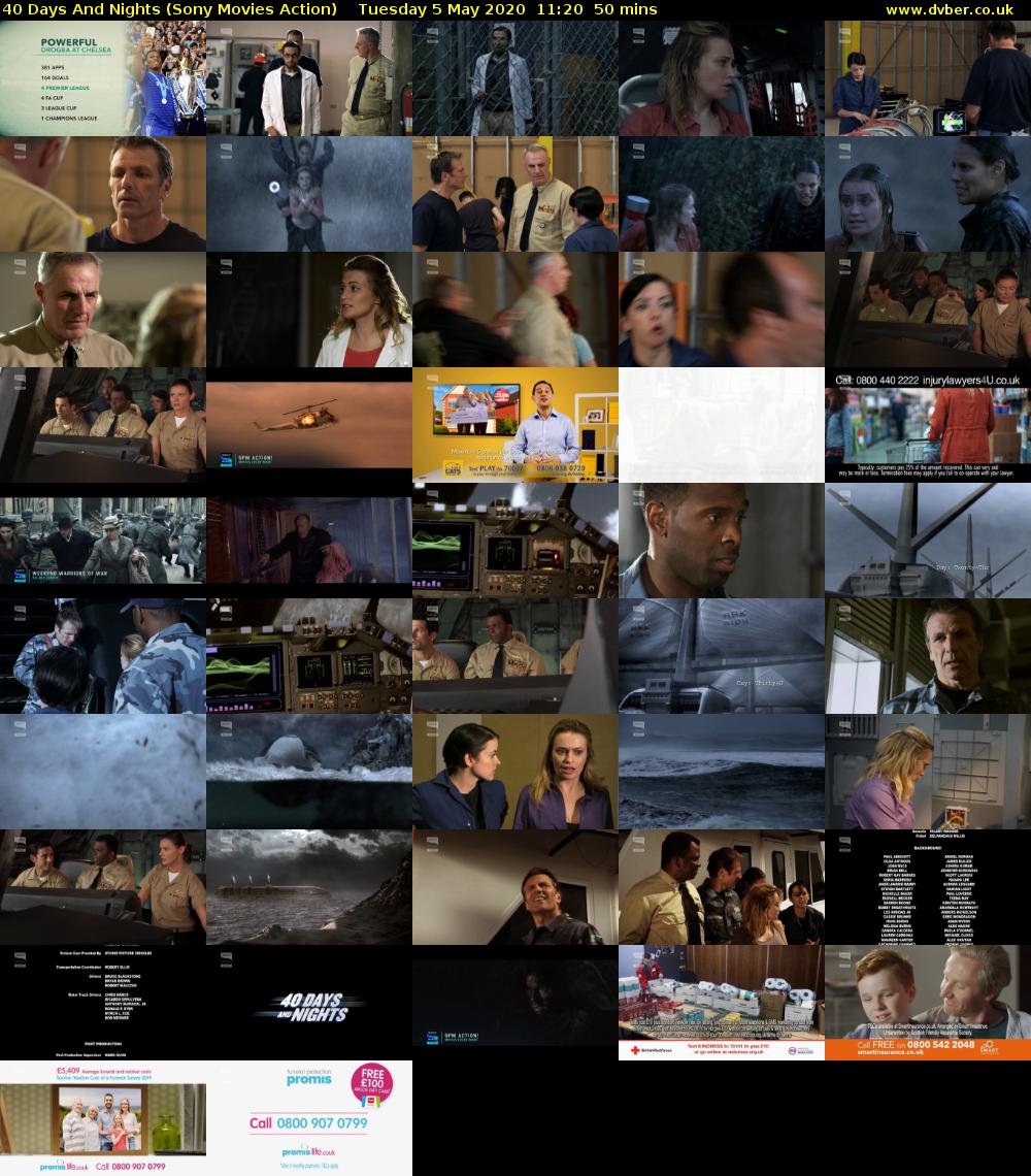 40 Days And Nights (Sony Movies Action) Tuesday 5 May 2020 11:20 - 12:10