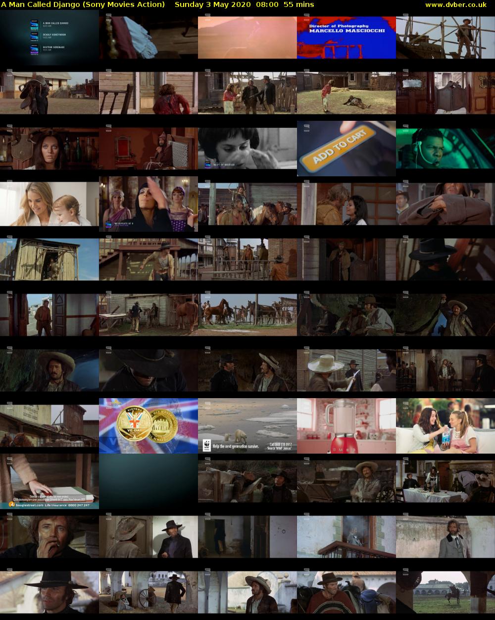 A Man Called Django (Sony Movies Action) Sunday 3 May 2020 08:00 - 08:55