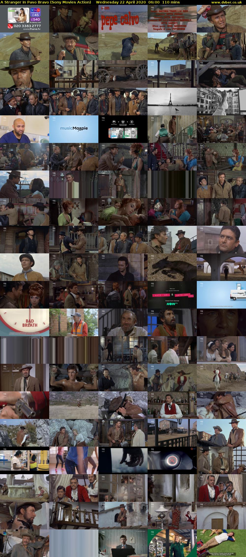 A Stranger In Paso Bravo (Sony Movies Action) Wednesday 22 April 2020 06:00 - 07:50