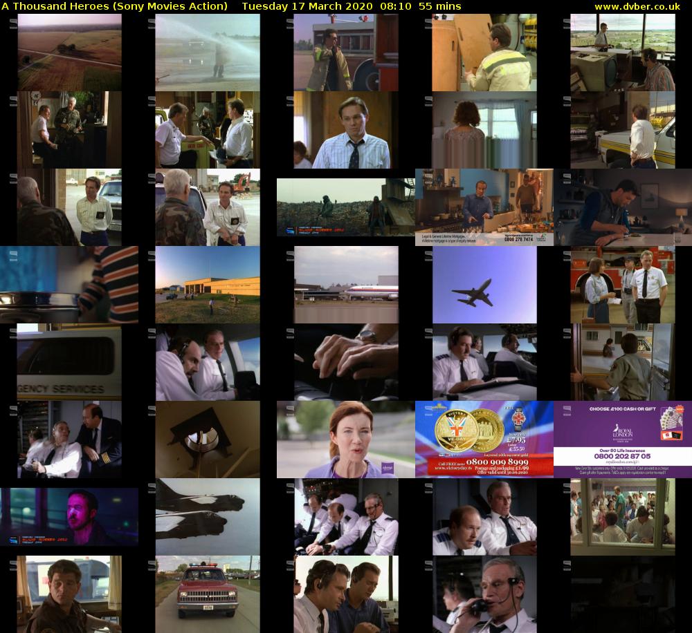 A Thousand Heroes (Sony Movies Action) Tuesday 17 March 2020 08:10 - 09:05