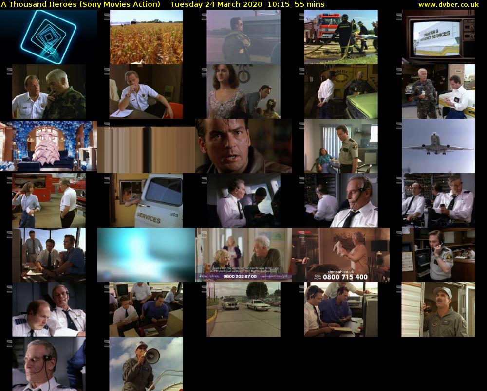 A Thousand Heroes (Sony Movies Action) Tuesday 24 March 2020 10:15 - 11:10