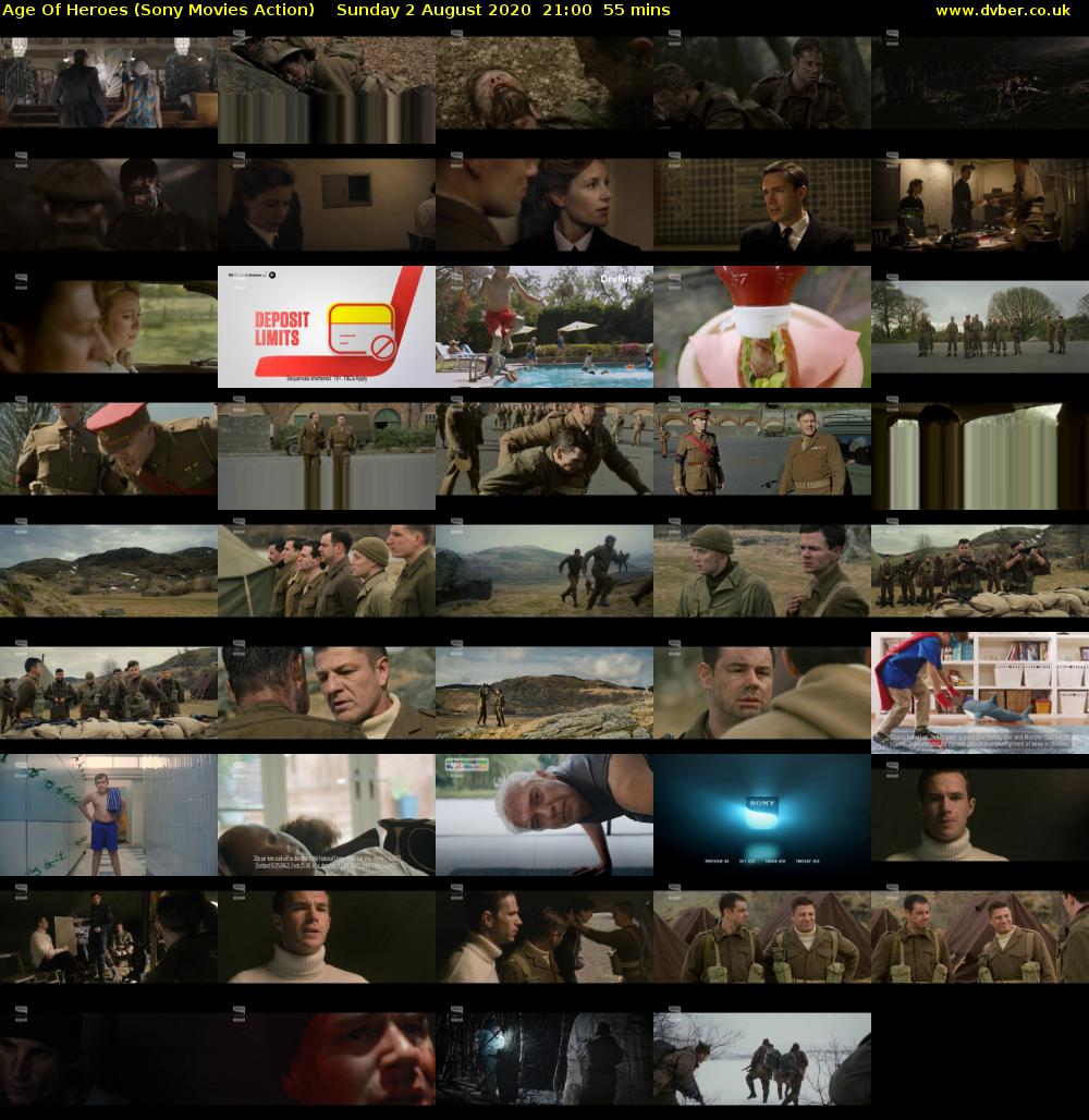 Age Of Heroes (Sony Movies Action) Sunday 2 August 2020 21:00 - 21:55