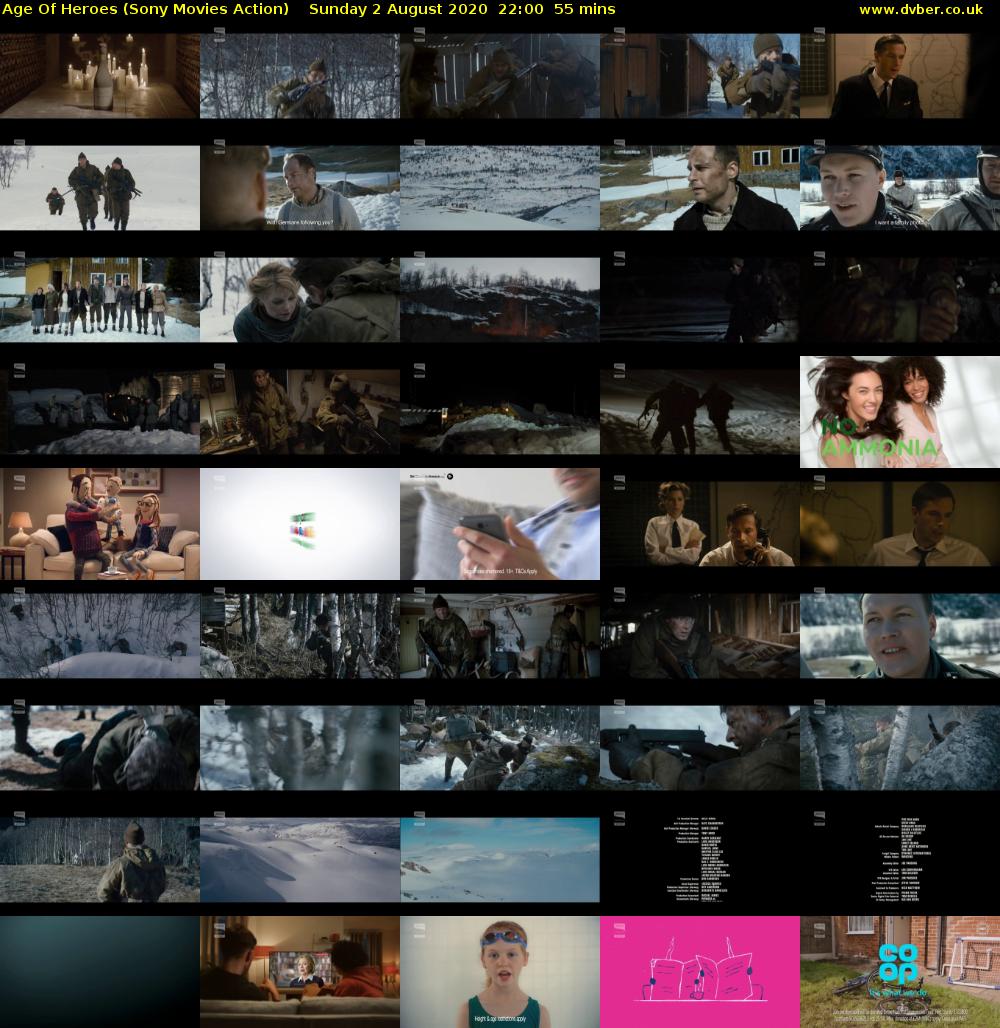 Age Of Heroes (Sony Movies Action) Sunday 2 August 2020 22:00 - 22:55