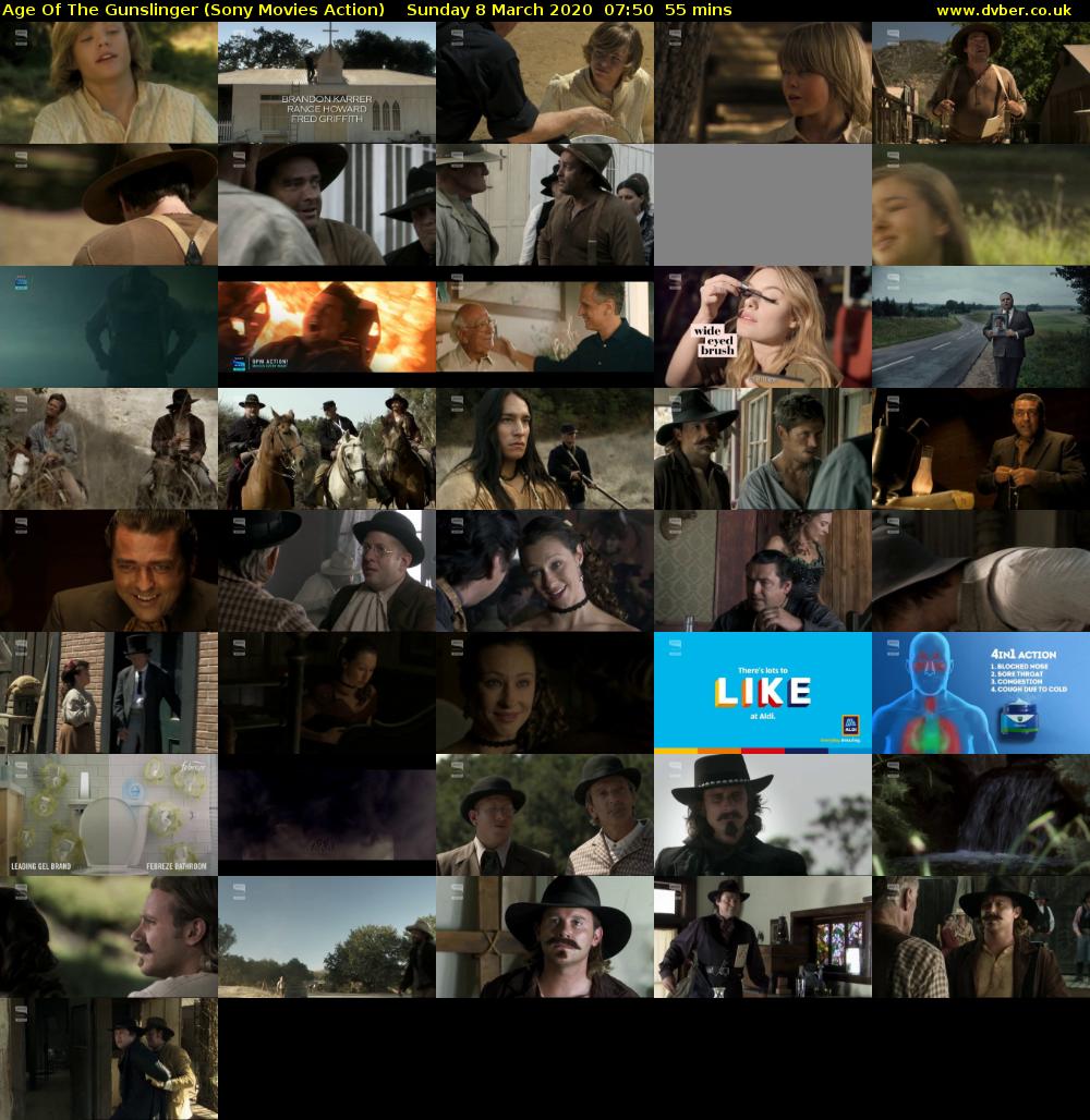 Age Of The Gunslinger (Sony Movies Action) Sunday 8 March 2020 07:50 - 08:45
