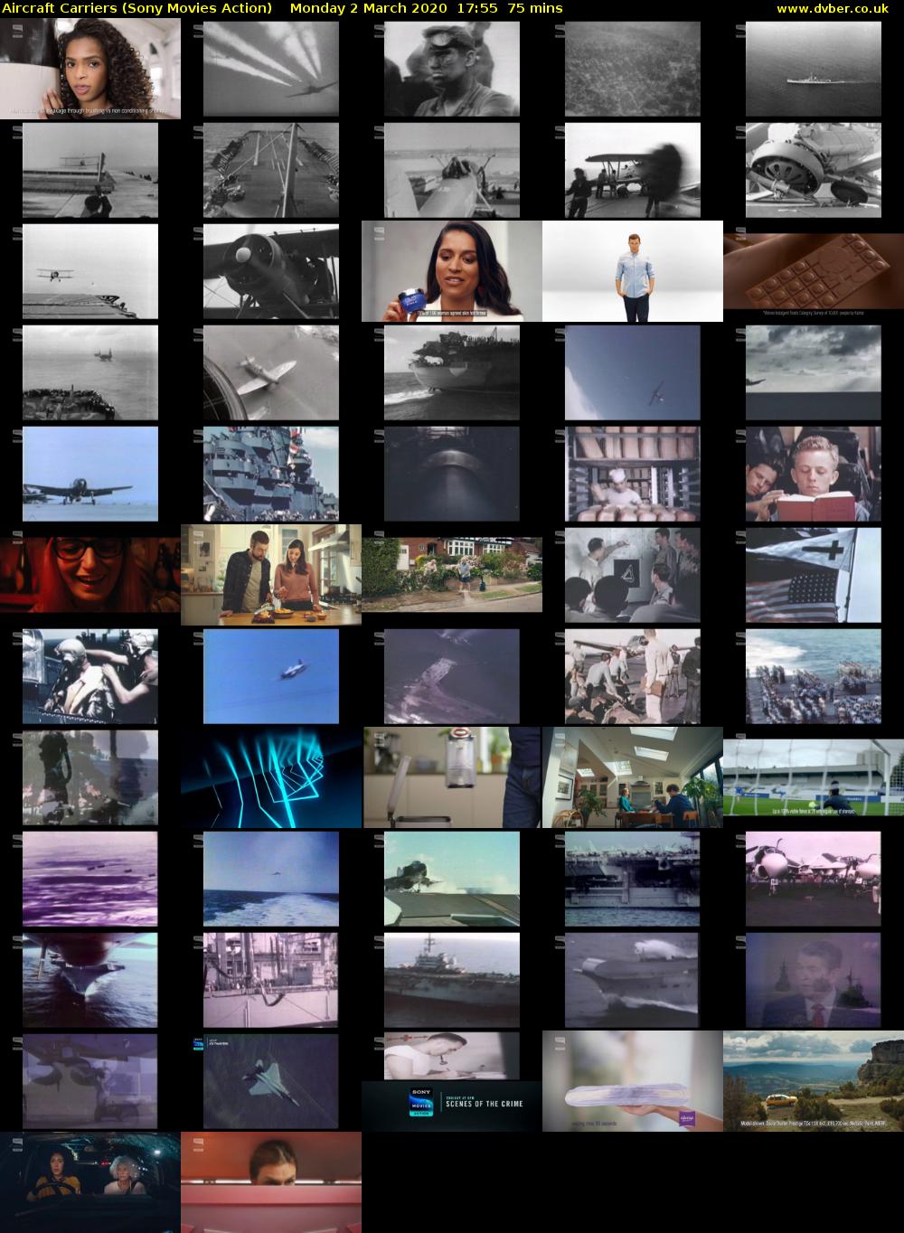 Aircraft Carriers (Sony Movies Action) Monday 2 March 2020 17:55 - 19:10