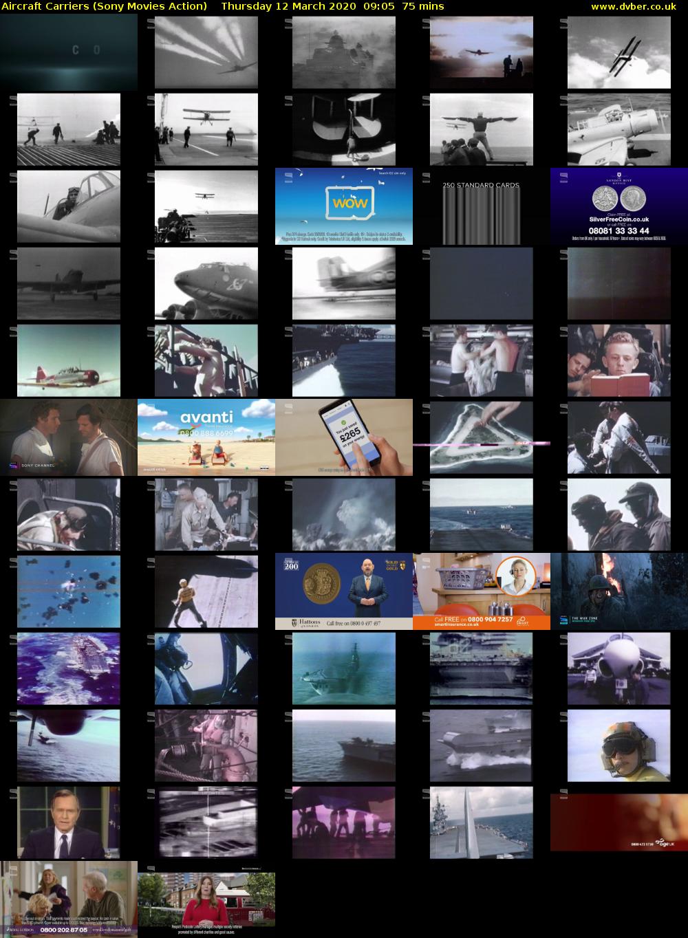 Aircraft Carriers (Sony Movies Action) Thursday 12 March 2020 09:05 - 10:20