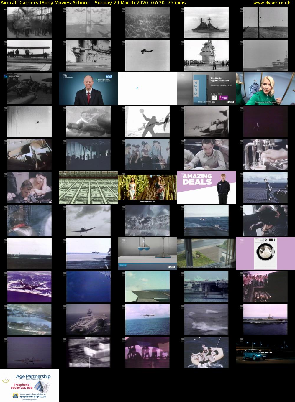 Aircraft Carriers (Sony Movies Action) Sunday 29 March 2020 07:30 - 08:45