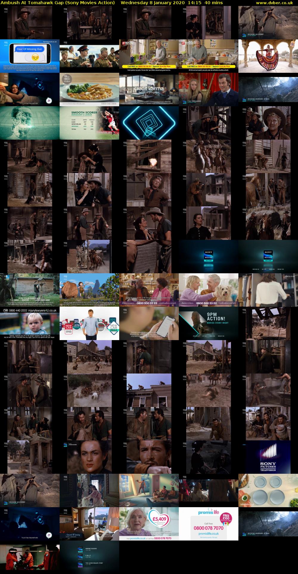 Ambush At Tomahawk Gap (Sony Movies Action) Wednesday 8 January 2020 14:15 - 14:55
