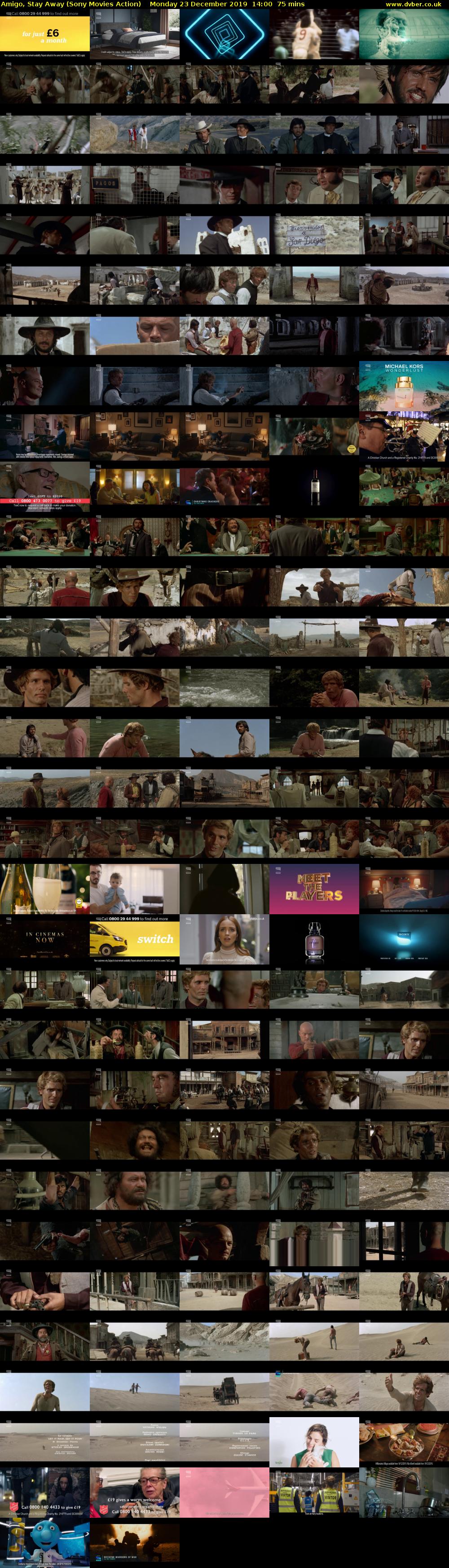 Amigo, Stay Away (Sony Movies Action) Monday 23 December 2019 14:00 - 15:15