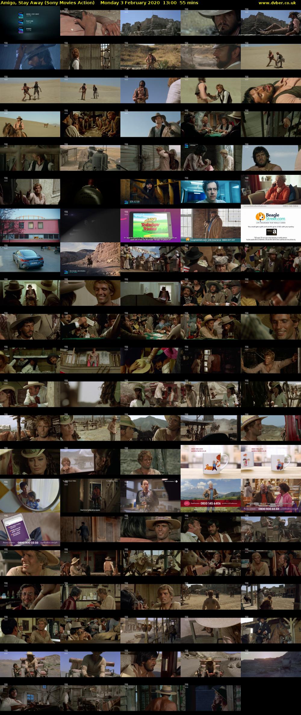 Amigo, Stay Away (Sony Movies Action) Monday 3 February 2020 13:00 - 13:55