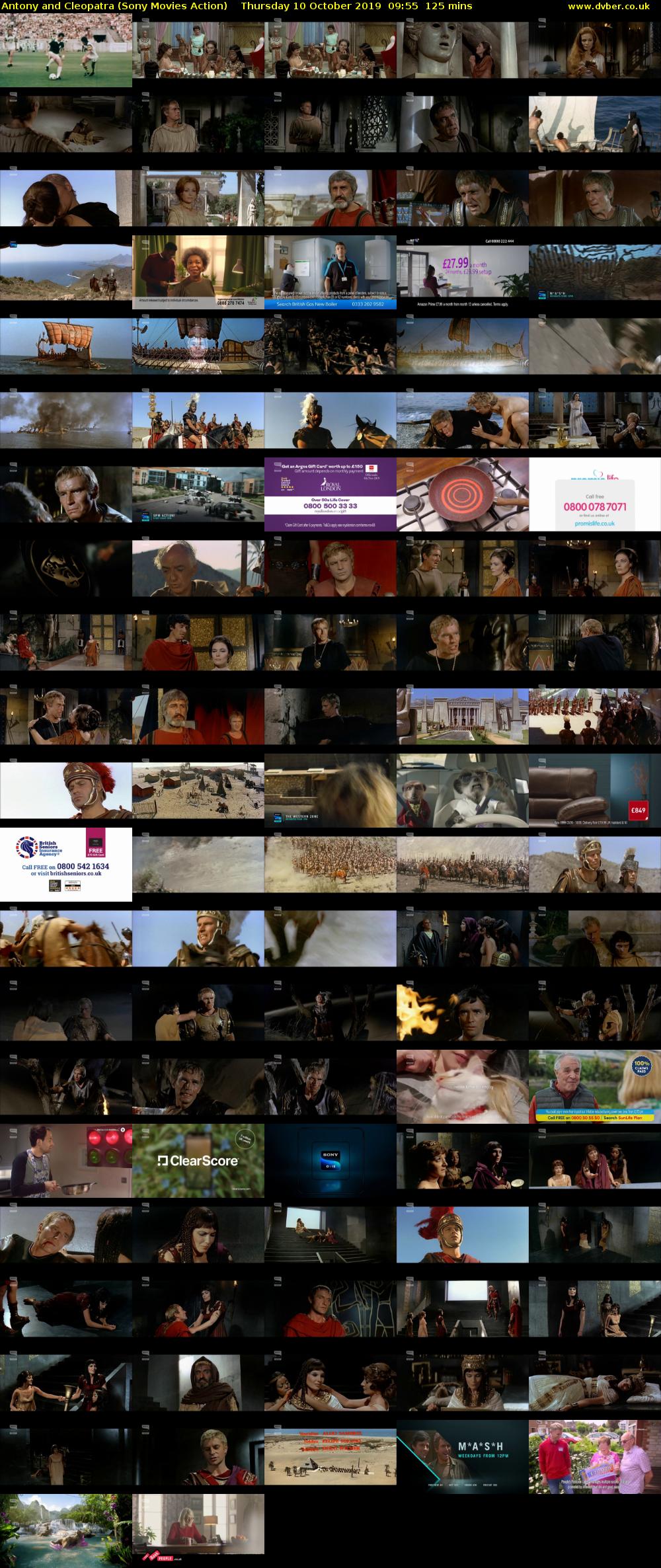 Antony and Cleopatra (Sony Movies Action) Thursday 10 October 2019 09:55 - 12:00
