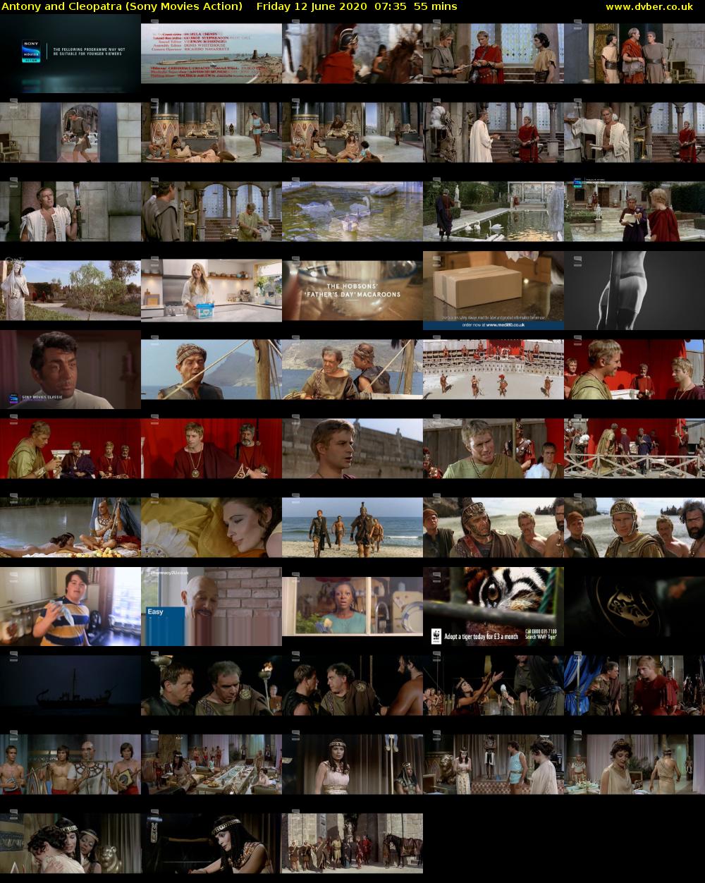 Antony and Cleopatra (Sony Movies Action) Friday 12 June 2020 07:35 - 08:30