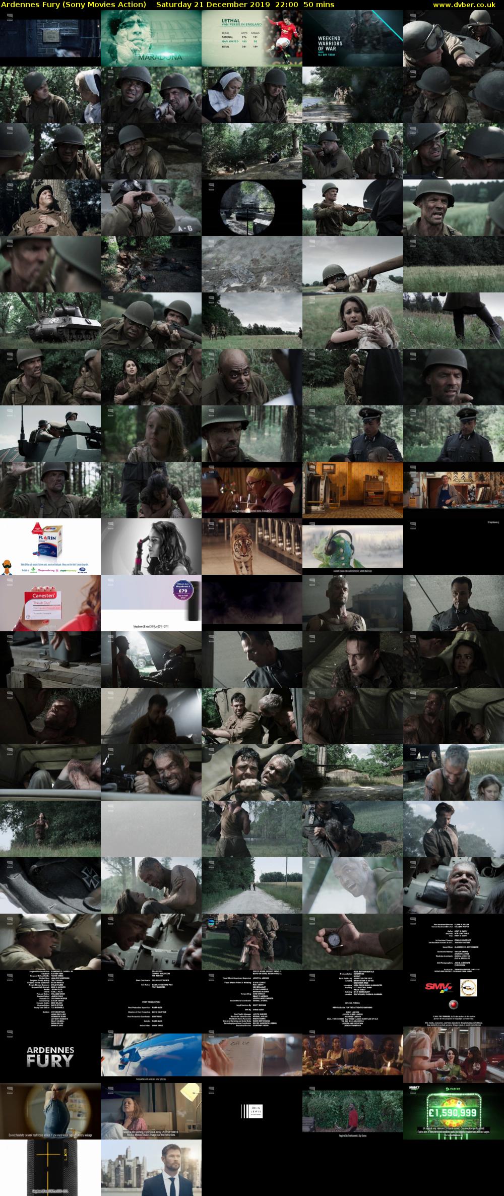 Ardennes Fury (Sony Movies Action) Saturday 21 December 2019 22:00 - 22:50