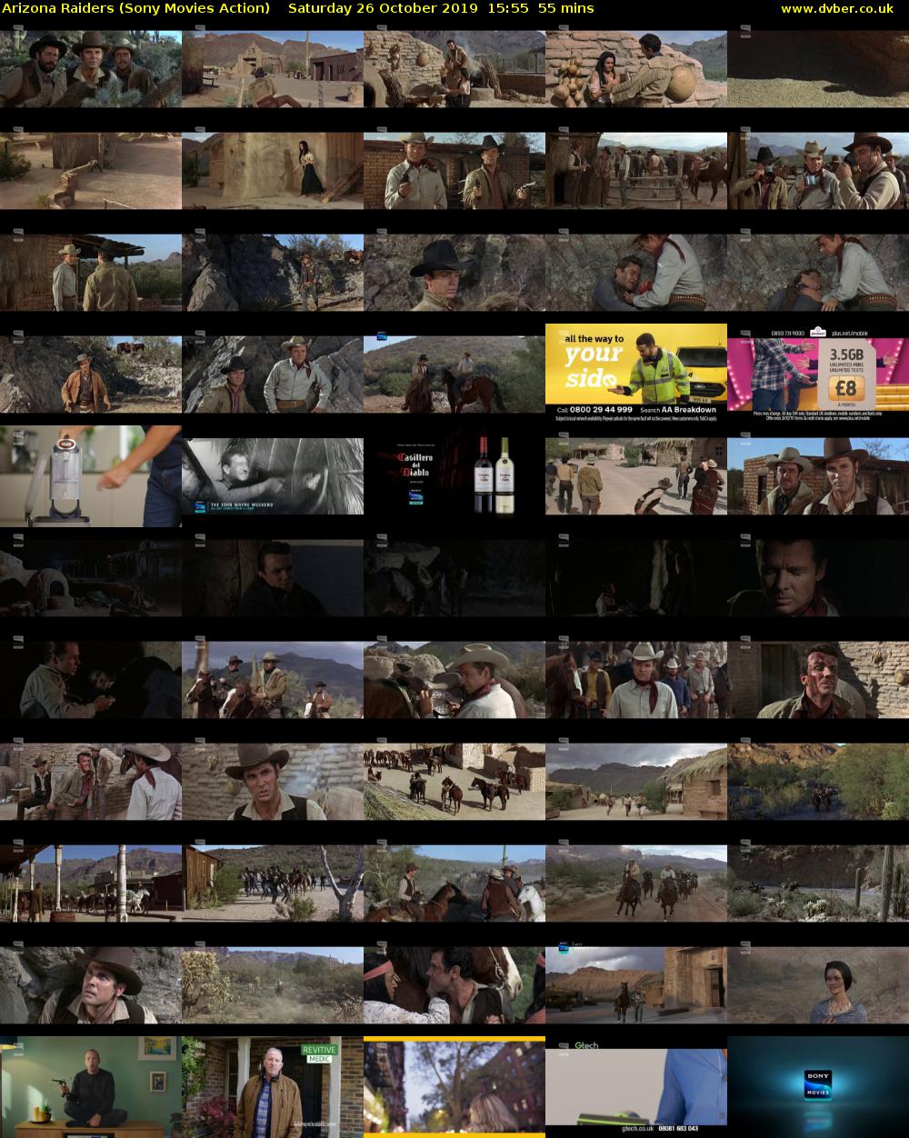 Arizona Raiders (Sony Movies Action) Saturday 26 October 2019 15:55 - 16:50