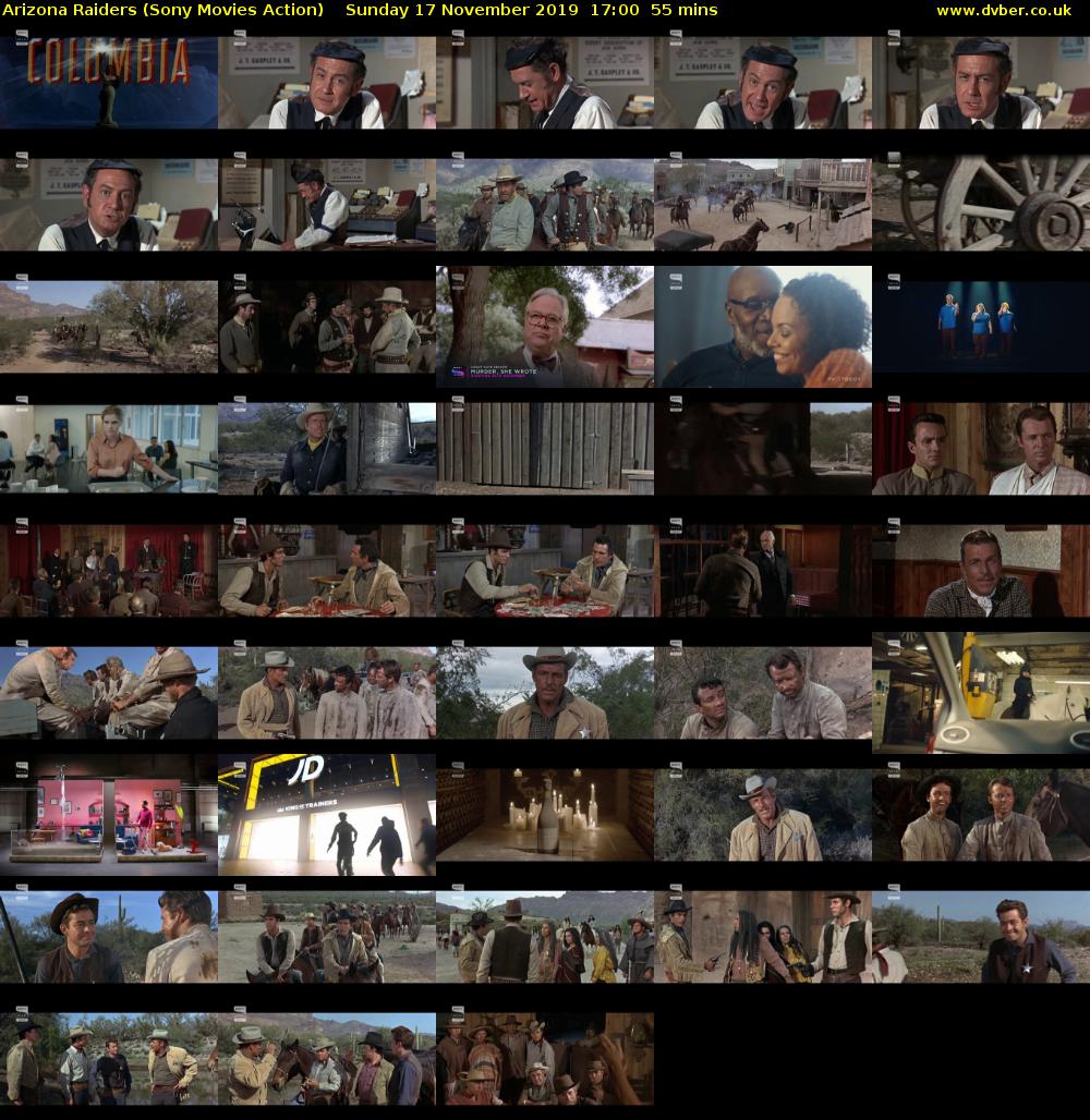 Arizona Raiders (Sony Movies Action) Sunday 17 November 2019 17:00 - 17:55