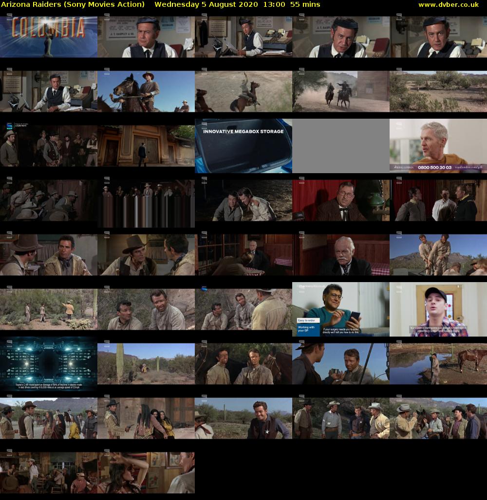 Arizona Raiders (Sony Movies Action) Wednesday 5 August 2020 13:00 - 13:55