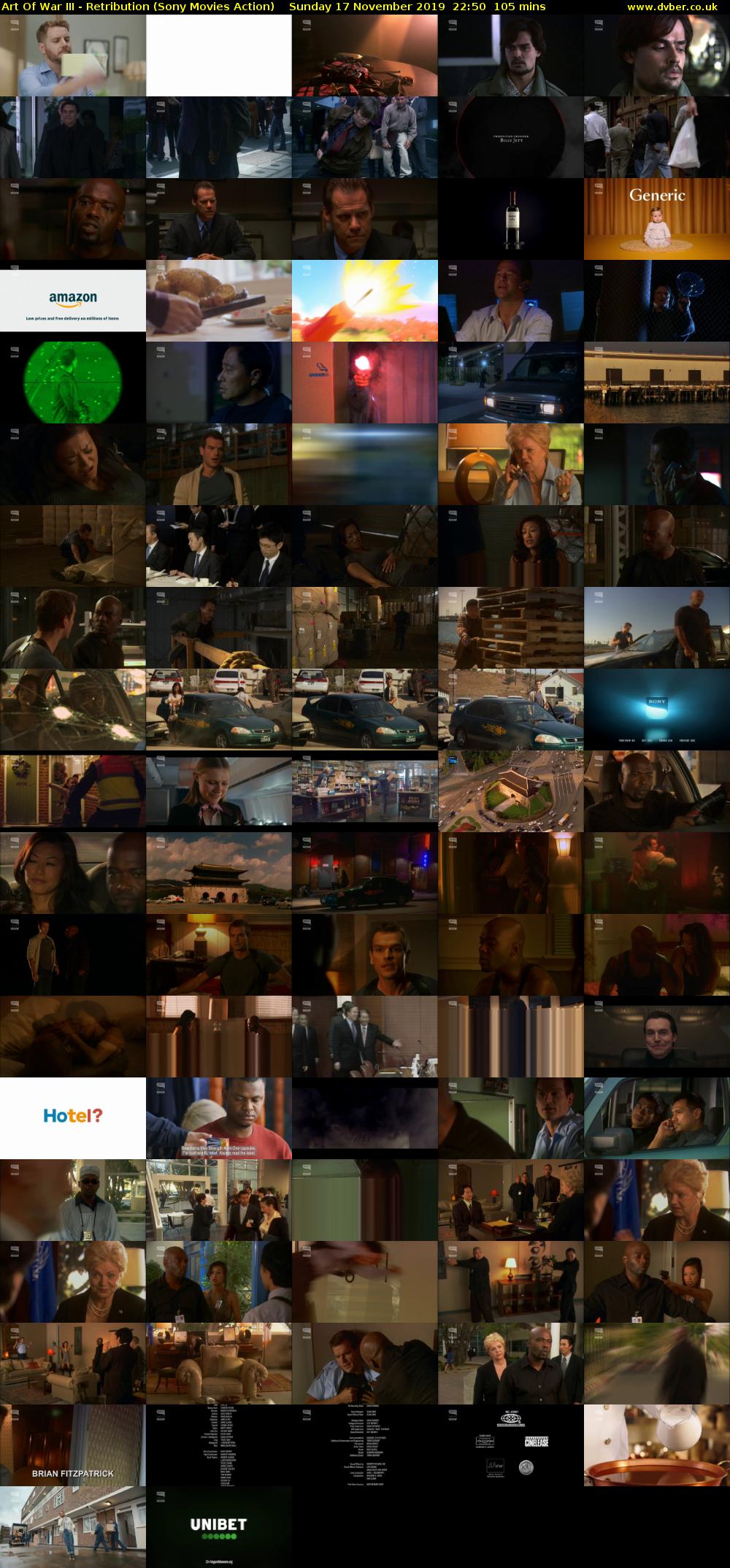 Art Of War III - Retribution (Sony Movies Action) Sunday 17 November 2019 22:50 - 00:35