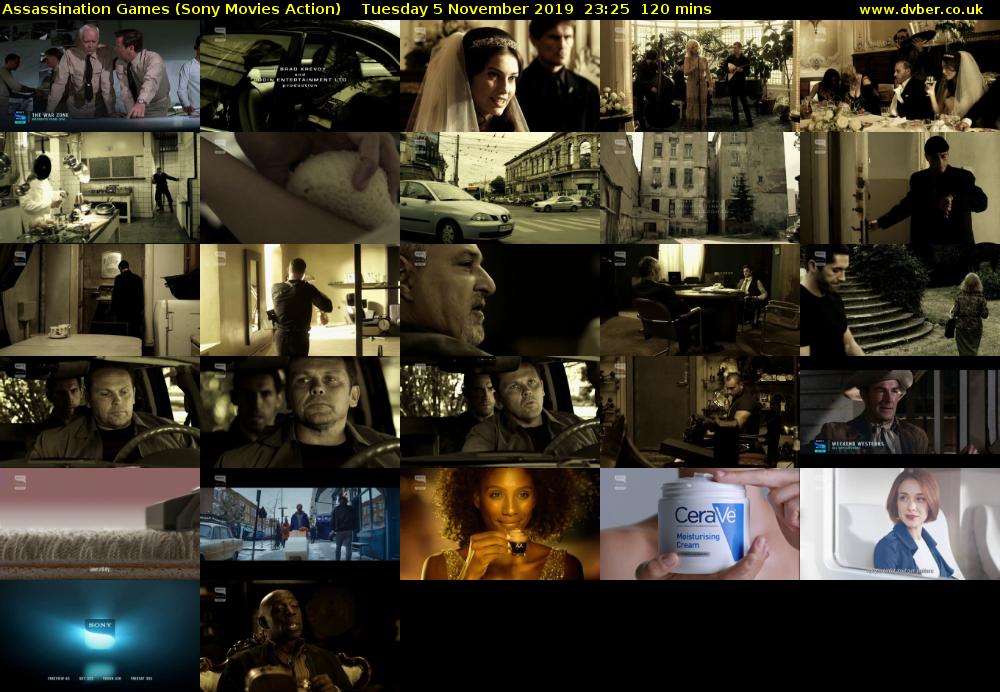 Assassination Games (Sony Movies Action) Tuesday 5 November 2019 23:25 - 01:25