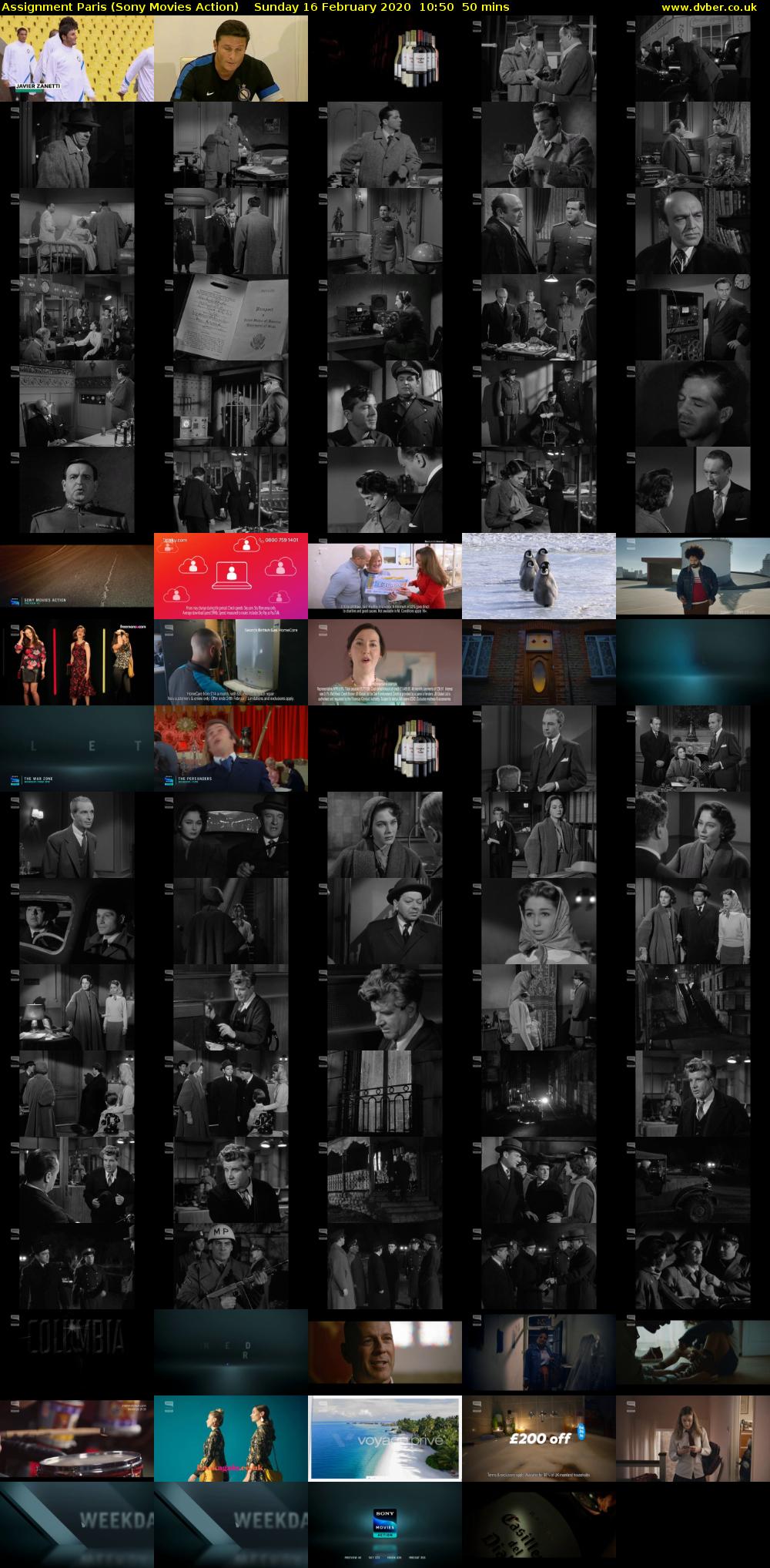 Assignment Paris (Sony Movies Action) Sunday 16 February 2020 10:50 - 11:40