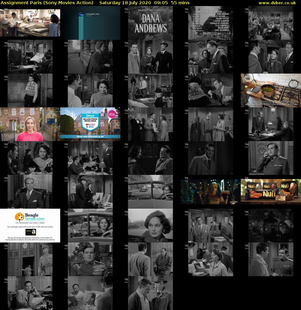 Assignment Paris (Sony Movies Action) Saturday 18 July 2020 09:05 - 10:00