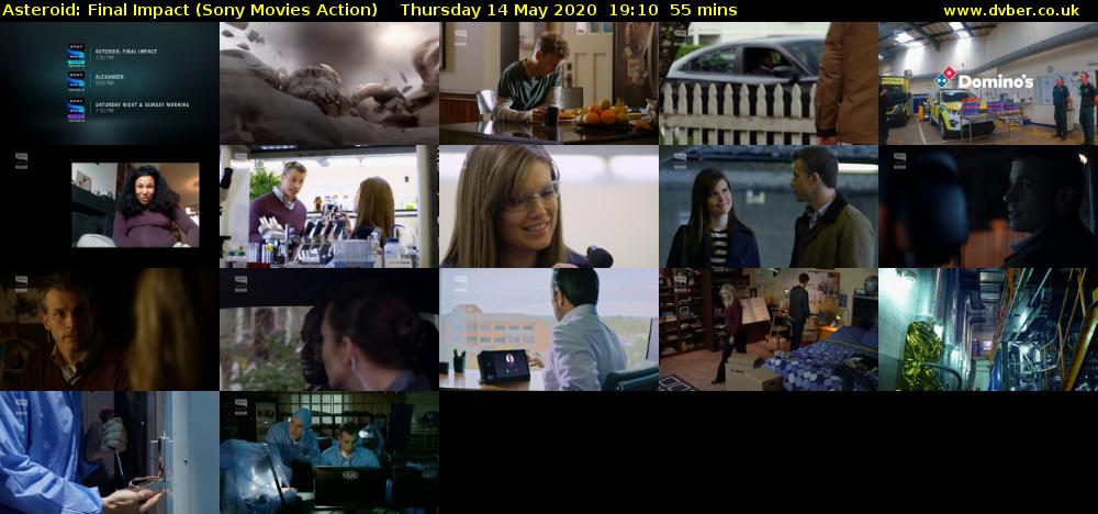 Asteroid: Final Impact (Sony Movies Action) Thursday 14 May 2020 19:10 - 20:05