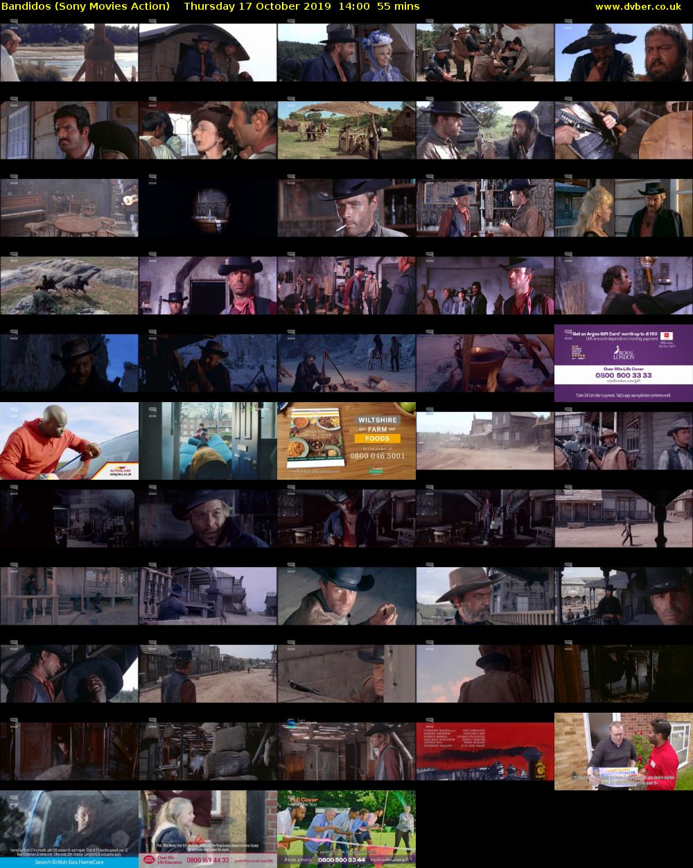 Bandidos (Sony Movies Action) Thursday 17 October 2019 14:00 - 14:55