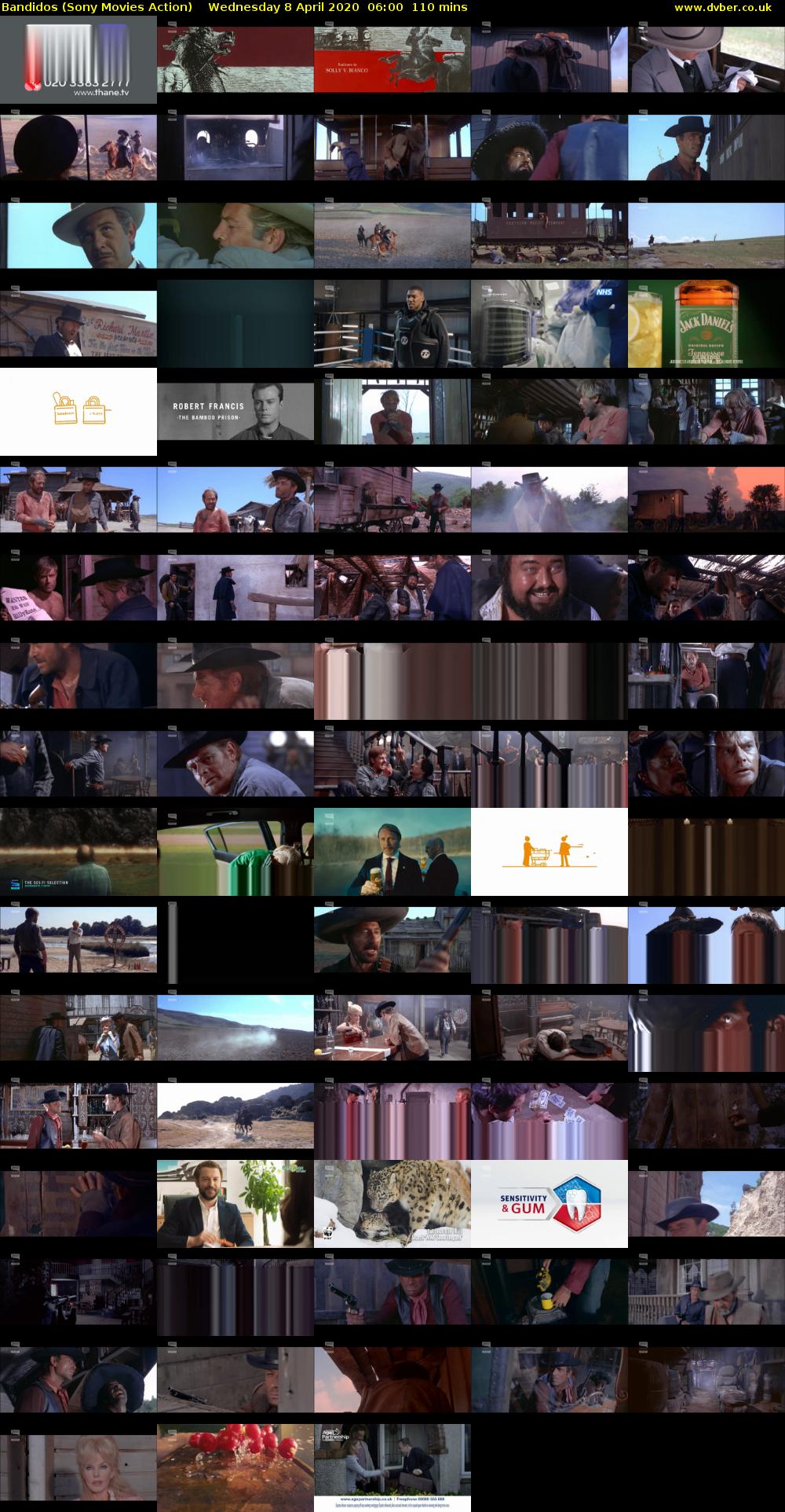 Bandidos (Sony Movies Action) Wednesday 8 April 2020 06:00 - 07:50