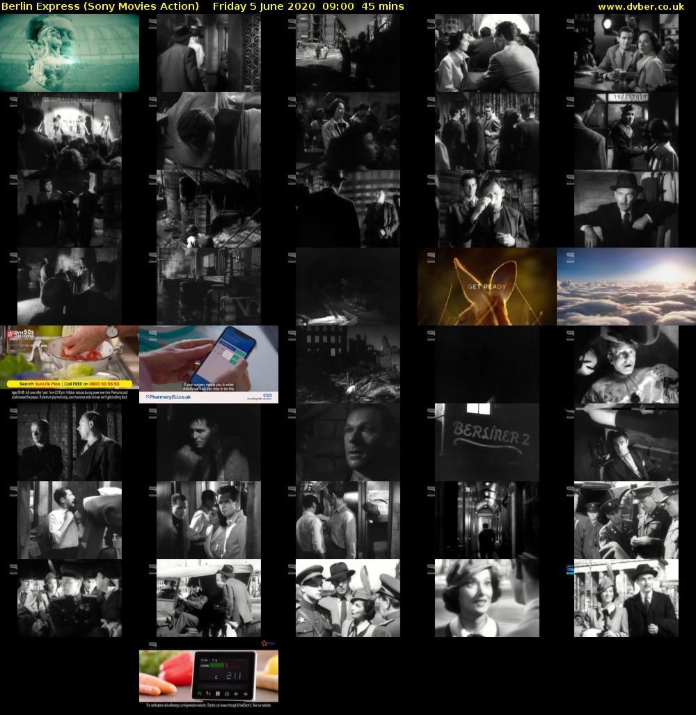 Berlin Express (Sony Movies Action) Friday 5 June 2020 09:00 - 09:45