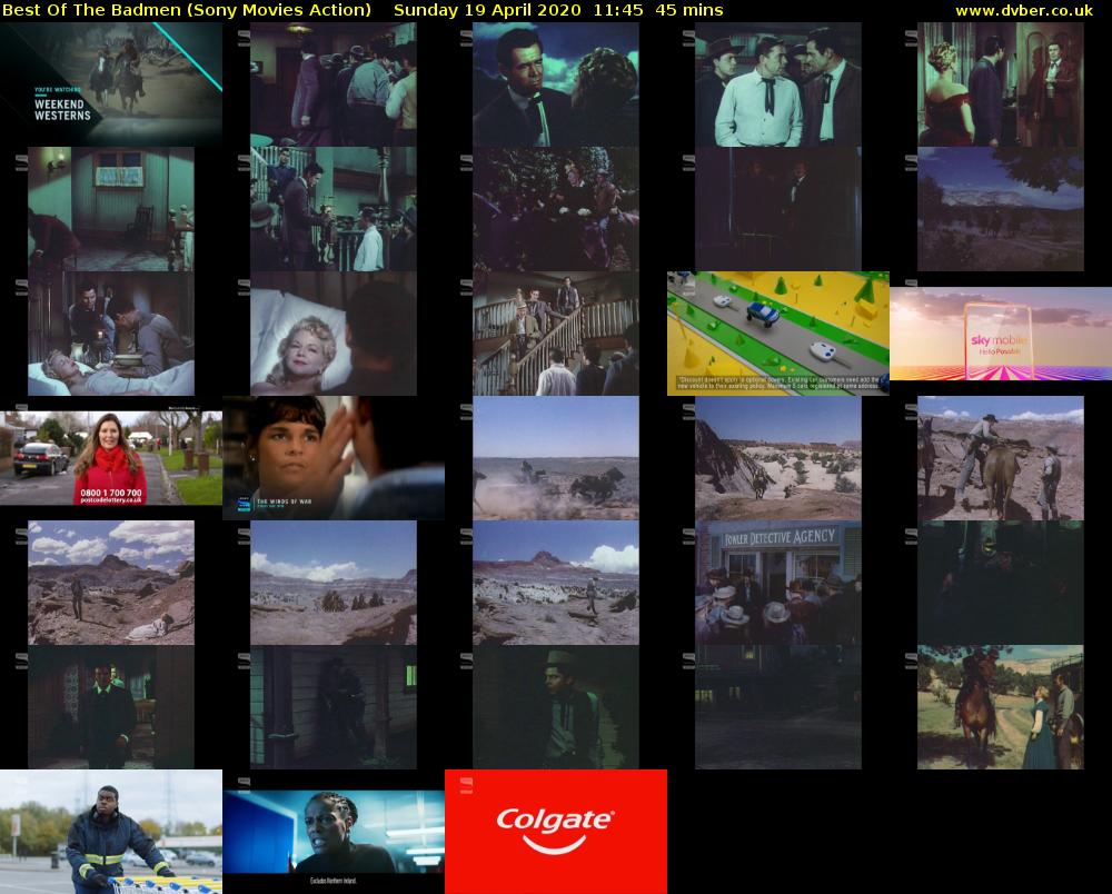 Best Of The Badmen (Sony Movies Action) Sunday 19 April 2020 11:45 - 12:30