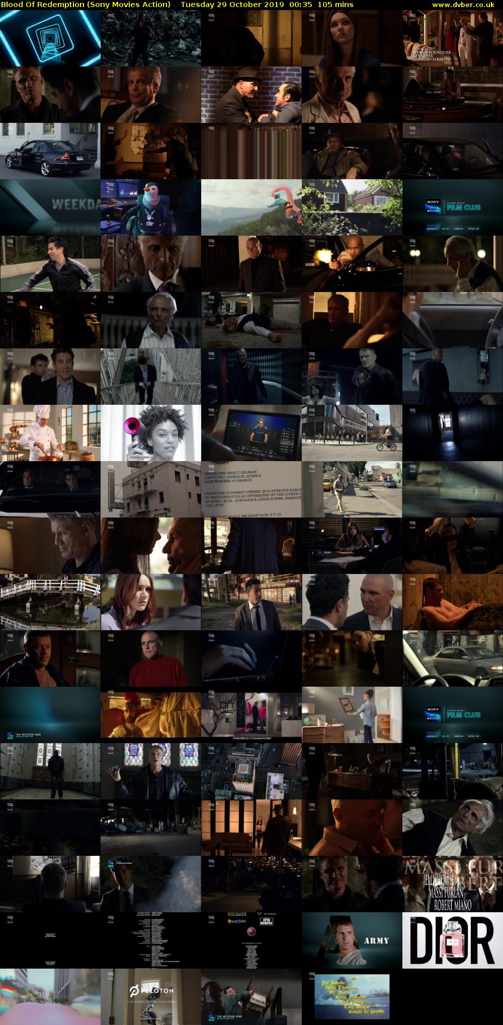 Blood Of Redemption (Sony Movies Action) Tuesday 29 October 2019 00:35 - 02:20