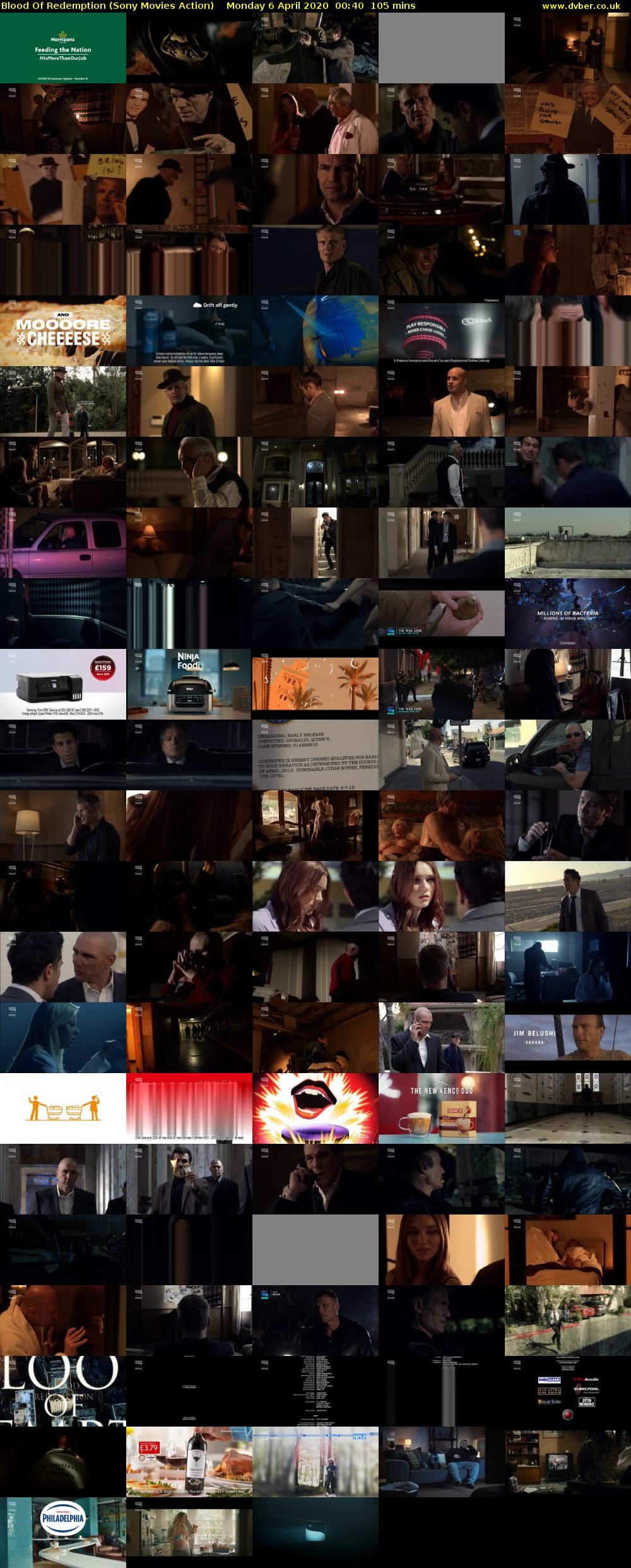 Blood Of Redemption (Sony Movies Action) Monday 6 April 2020 00:40 - 02:25