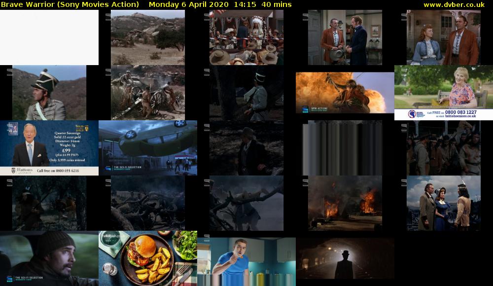 Brave Warrior (Sony Movies Action) Monday 6 April 2020 14:15 - 14:55