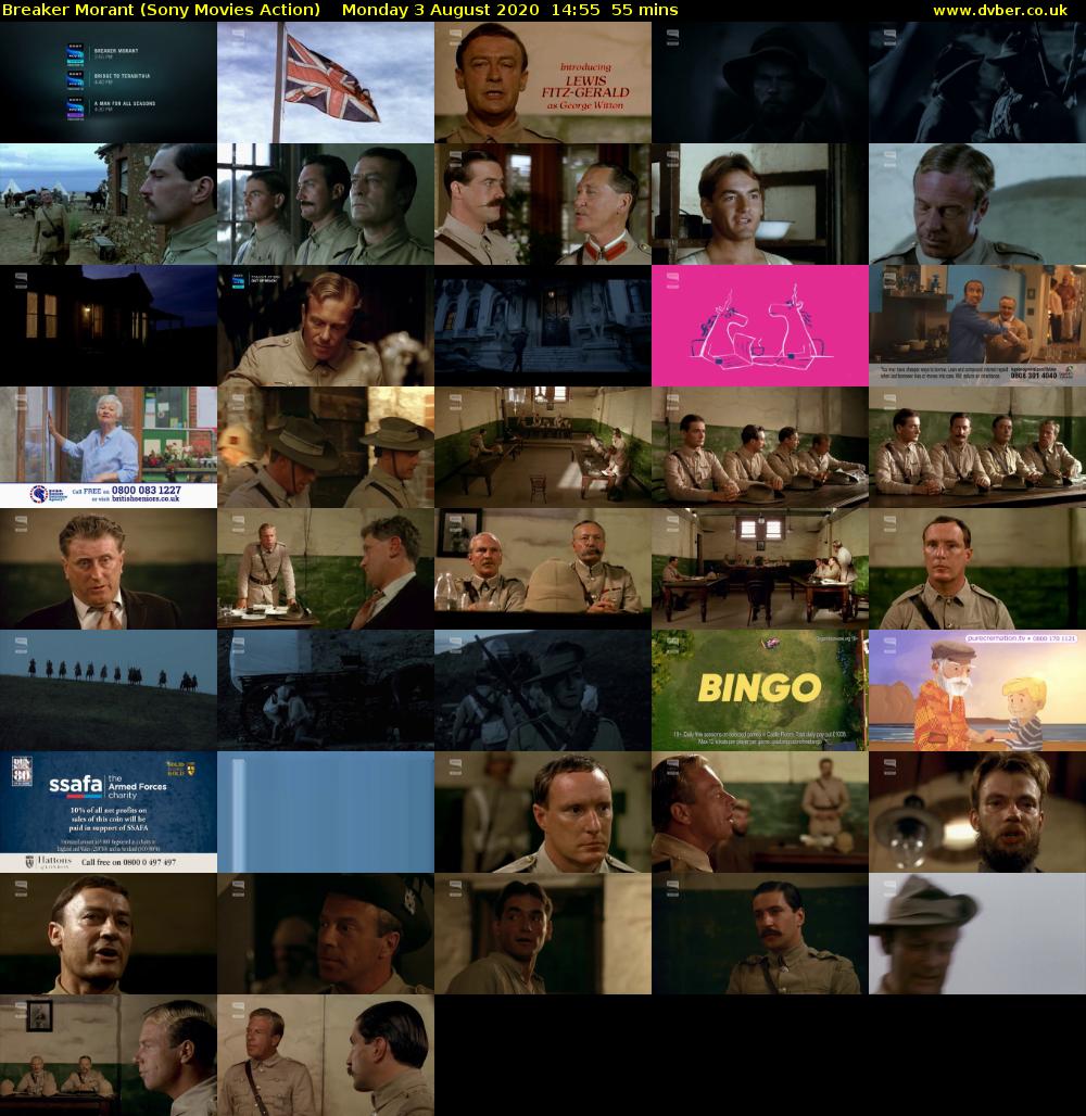 Breaker Morant (Sony Movies Action) Monday 3 August 2020 14:55 - 15:50