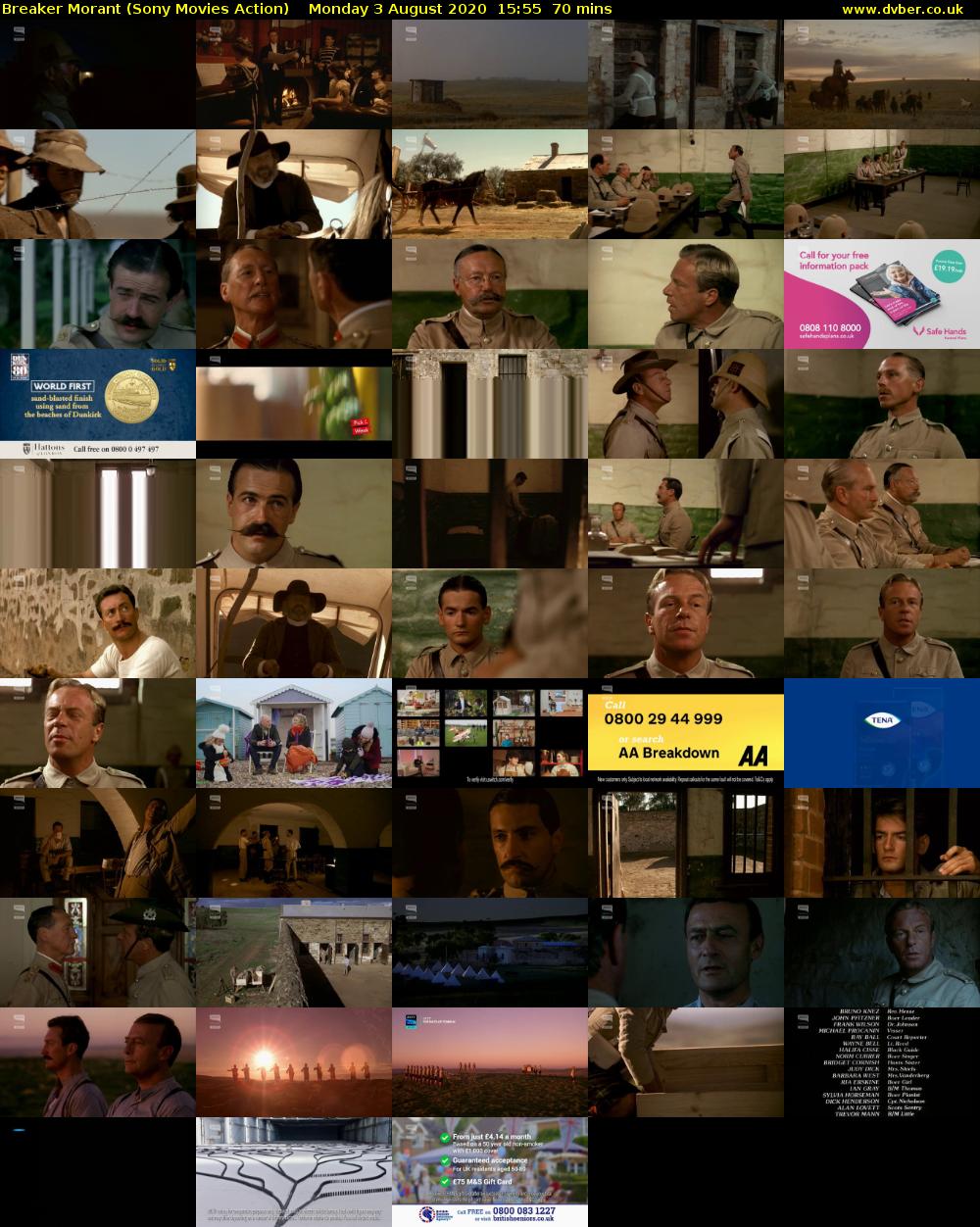 Breaker Morant (Sony Movies Action) Monday 3 August 2020 15:55 - 17:05
