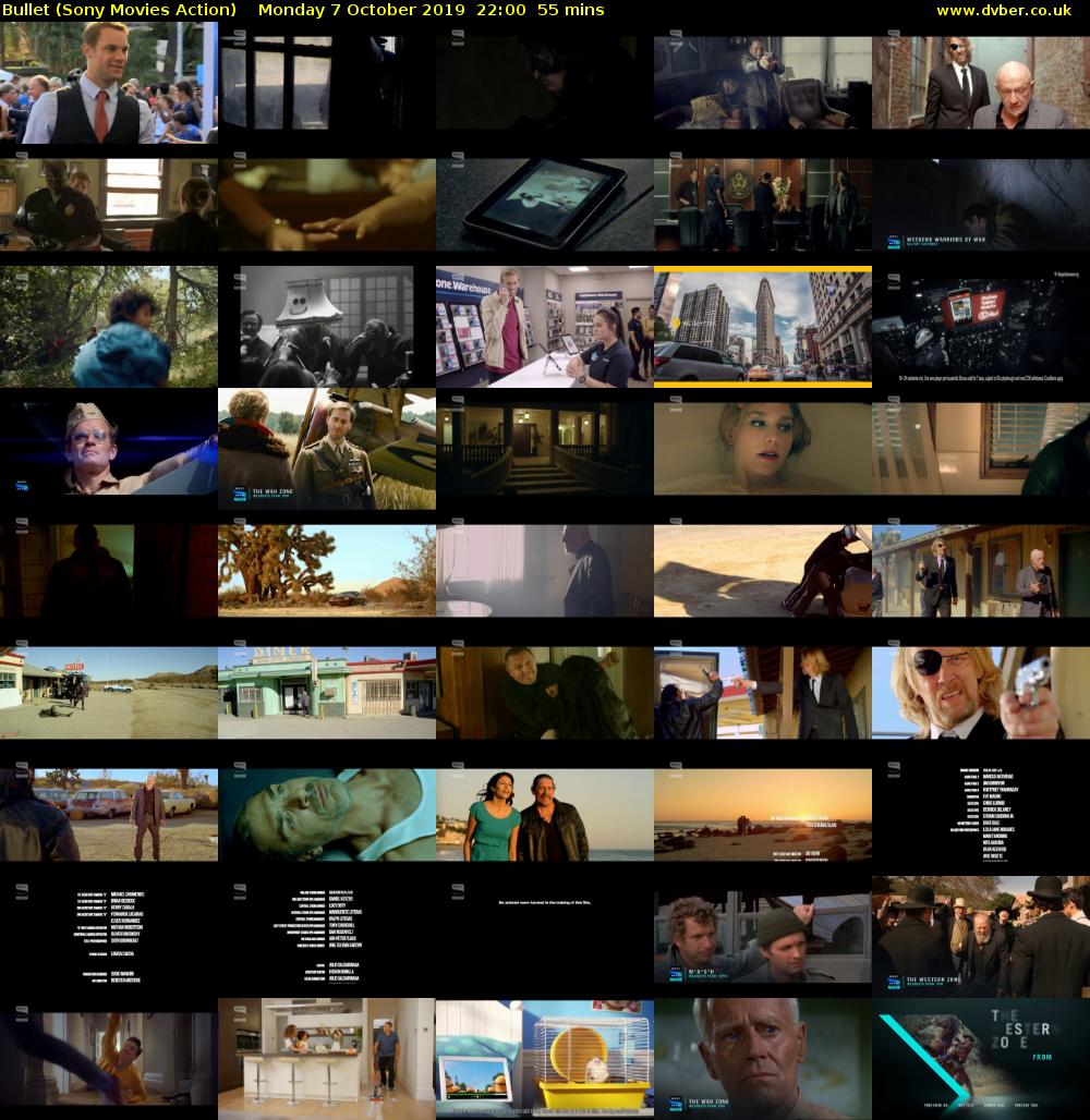 Bullet (Sony Movies Action) Monday 7 October 2019 22:00 - 22:55