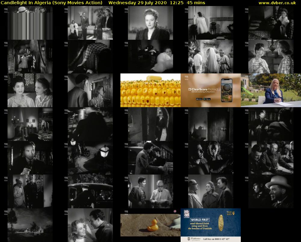 Candlelight In Algeria (Sony Movies Action) Wednesday 29 July 2020 12:25 - 13:10