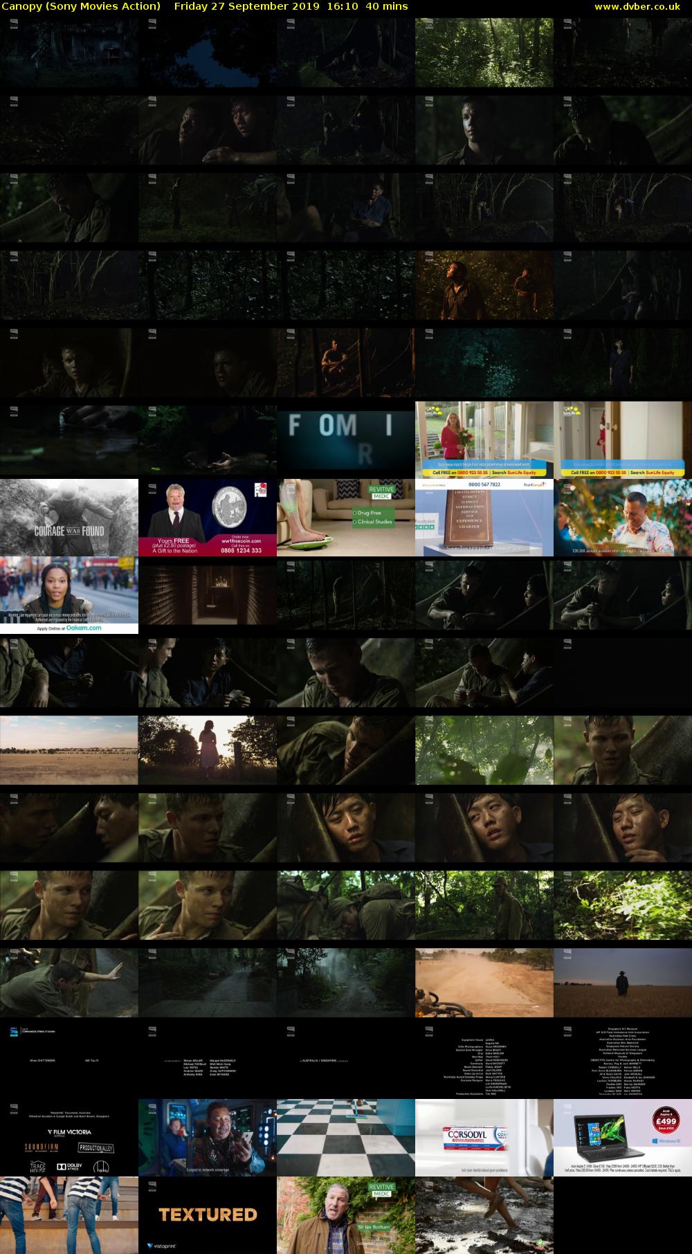 Canopy (Sony Movies Action) Friday 27 September 2019 16:10 - 16:50