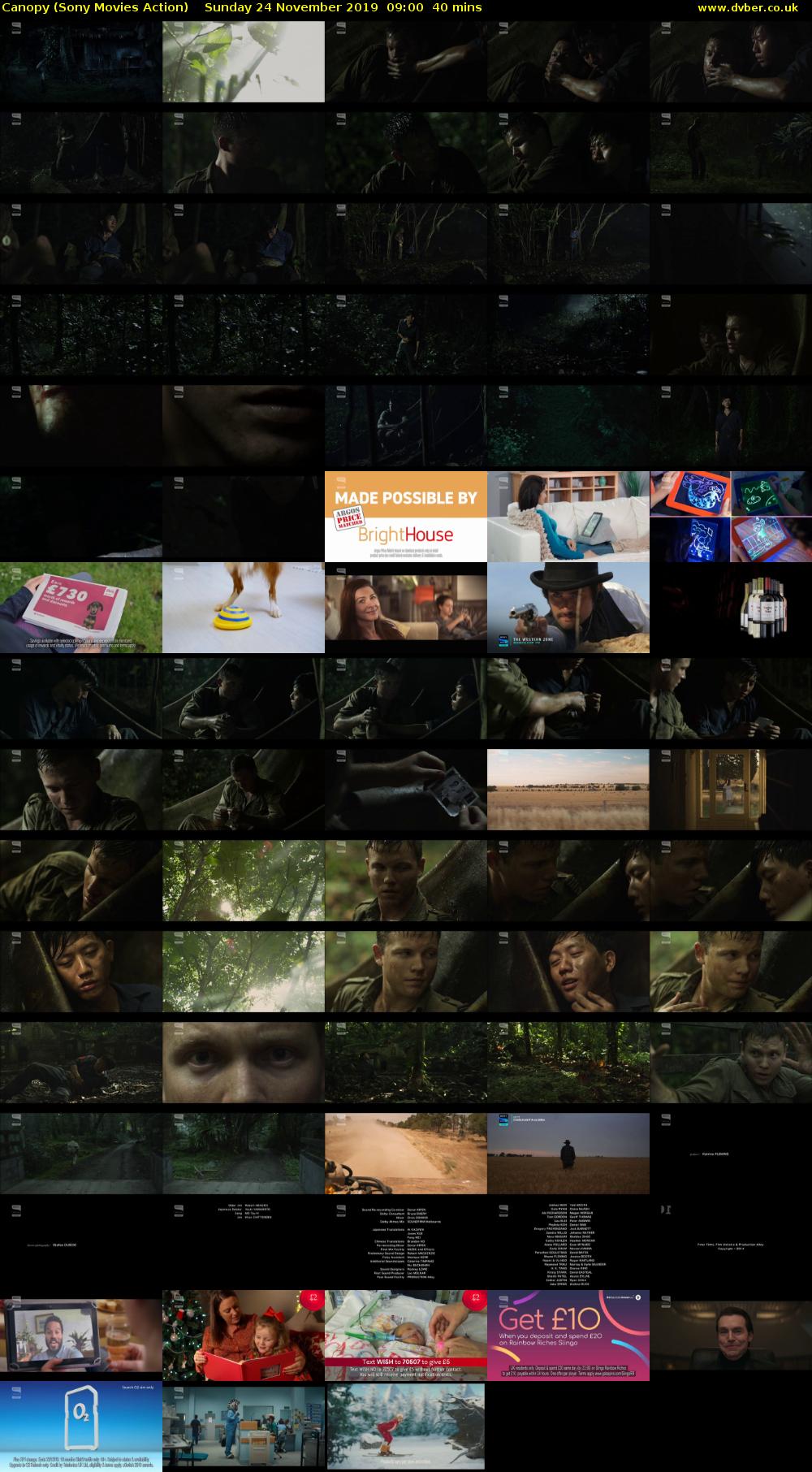 Canopy (Sony Movies Action) Sunday 24 November 2019 09:00 - 09:40