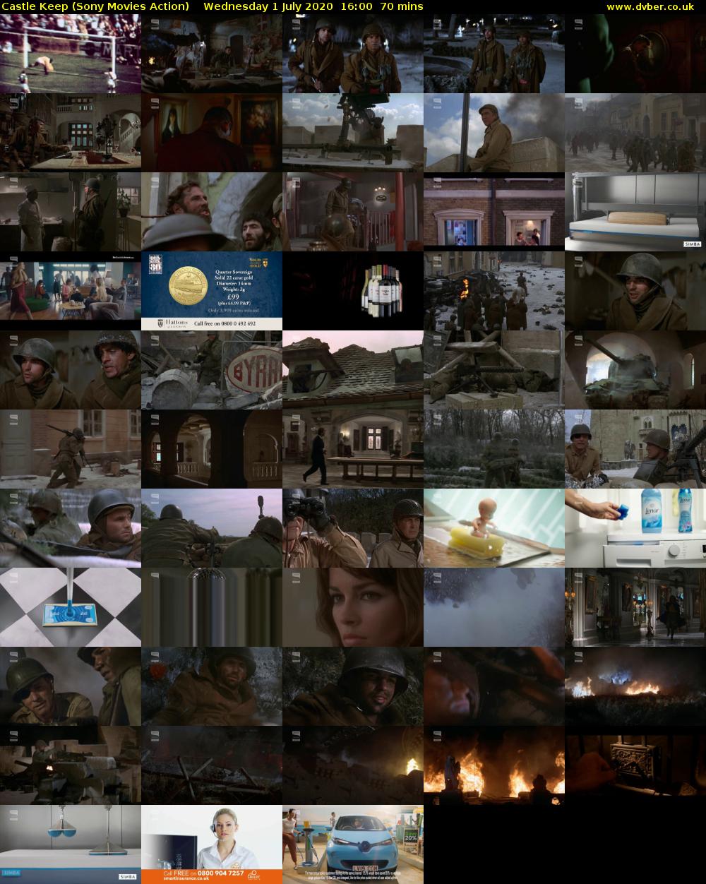 Castle Keep (Sony Movies Action) Wednesday 1 July 2020 16:00 - 17:10