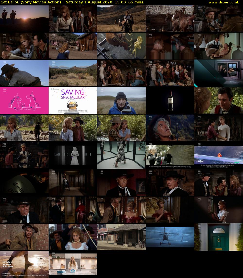 Cat Ballou (Sony Movies Action) Saturday 1 August 2020 13:00 - 14:05