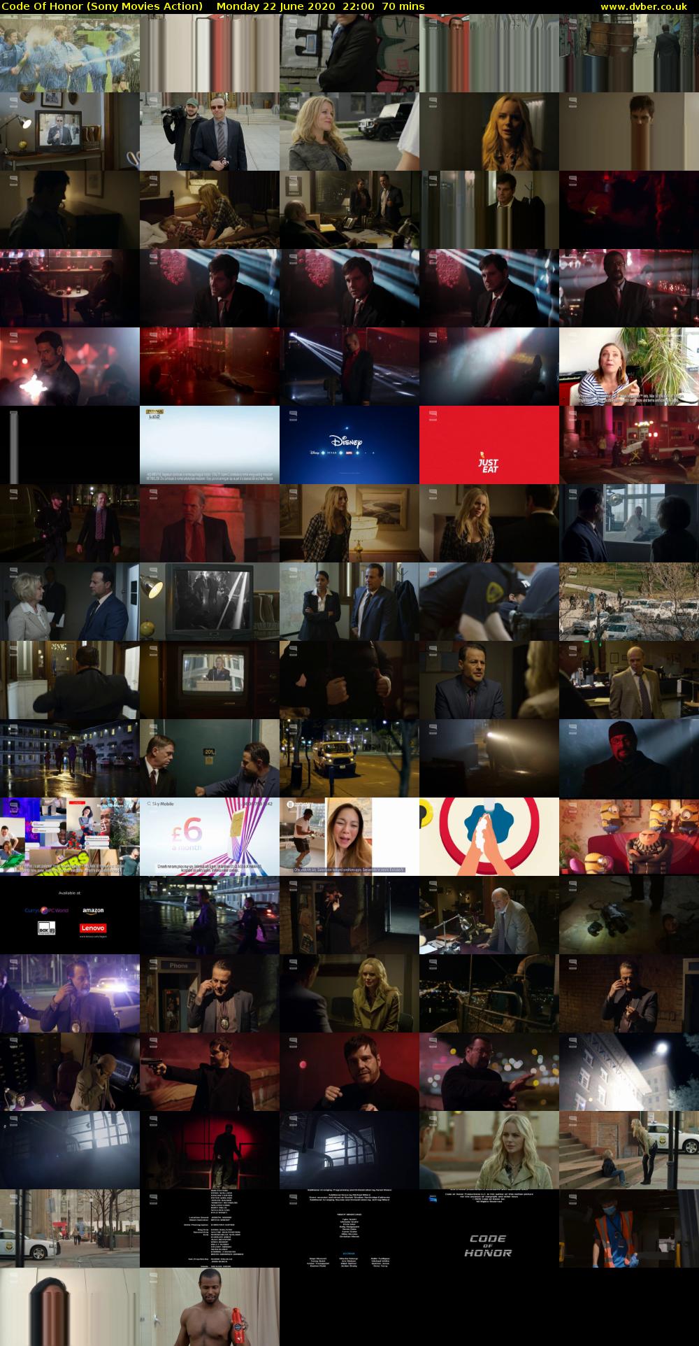 Code Of Honor (Sony Movies Action) Monday 22 June 2020 22:00 - 23:10