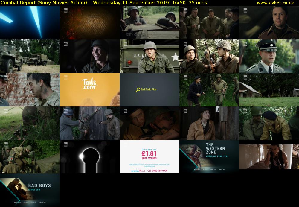 Combat Report (Sony Movies Action) Wednesday 11 September 2019 16:50 - 17:25
