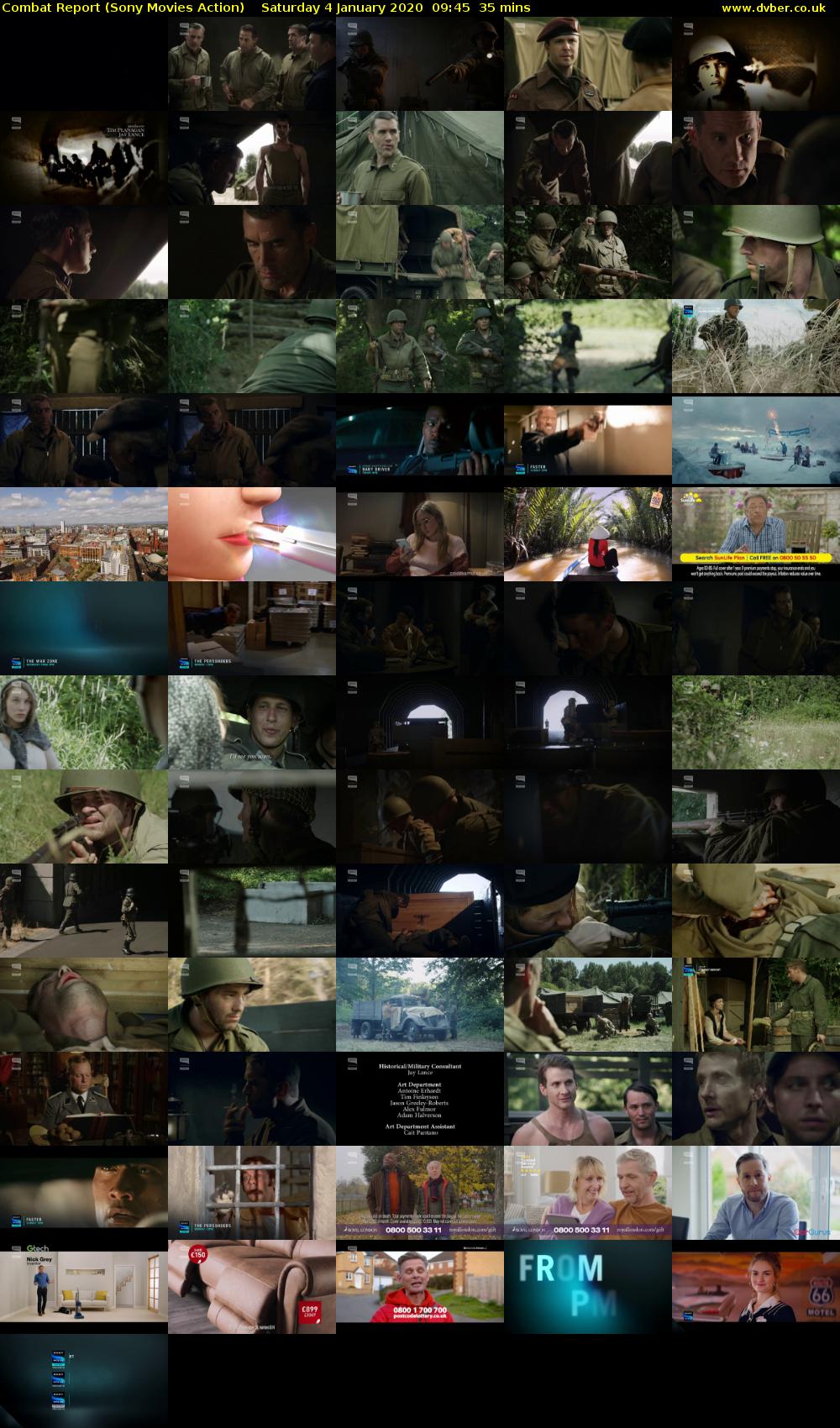 Combat Report (Sony Movies Action) Saturday 4 January 2020 09:45 - 10:20