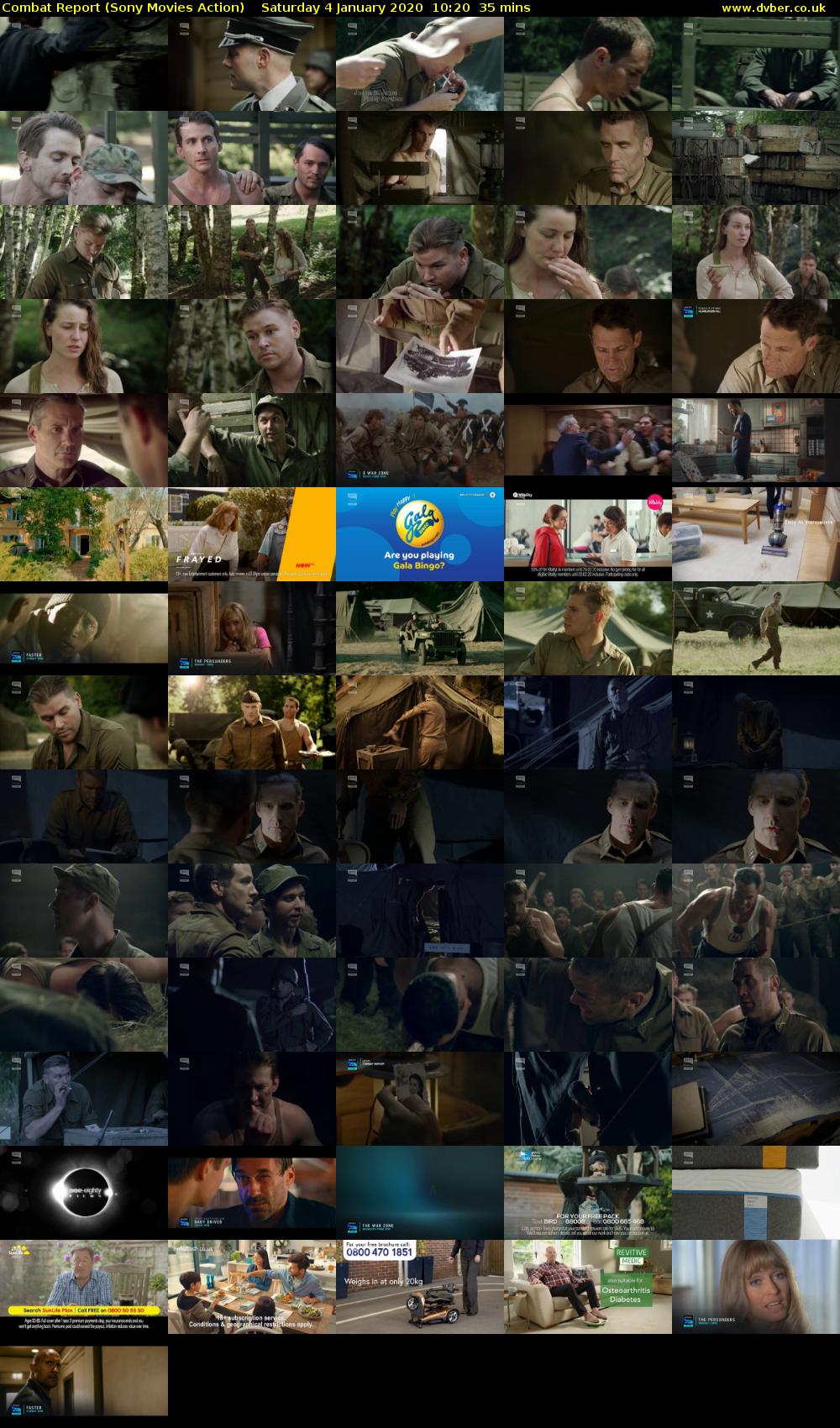 Combat Report (Sony Movies Action) Saturday 4 January 2020 10:20 - 10:55